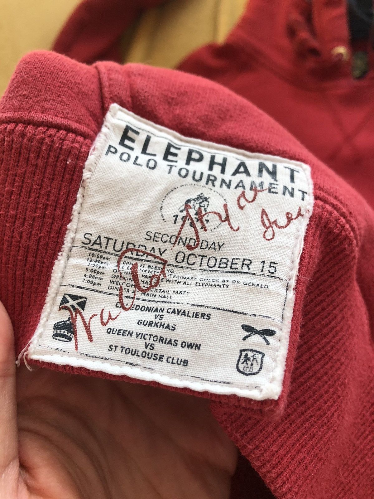 Vintage VINTAGE JOULES POLO ELEPHANT SPORT HOODIE SWEATSHIRT Size US L / EU 52-54 / 3 - 5 Thumbnail