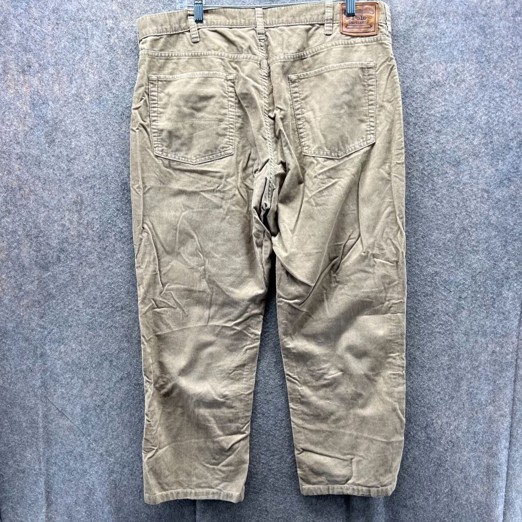 Polo Ralph Lauren VINTAGE Polo Ralph Lauren Pants Mens 38x32 Chino Flat Front Beige Khaki Corduroy Size US 38 / EU 54 - 2 Thumbnail
