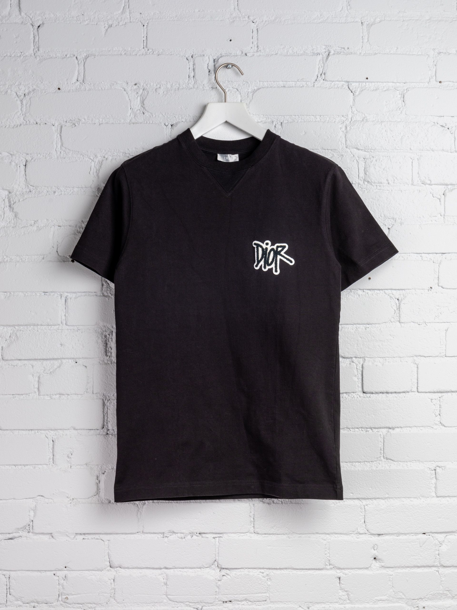 image of Dior X Shawn Stussy Patch Black Tshirt, Men's (Size XS)