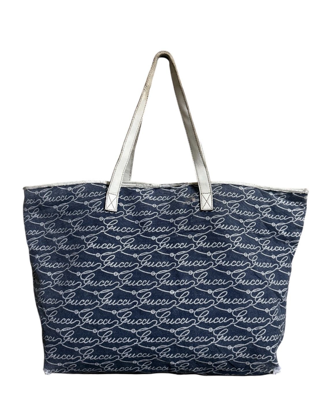 Gucci Gucci Totes Bag GG Monogram Denim Leather Size ONE SIZE - 4 Thumbnail
