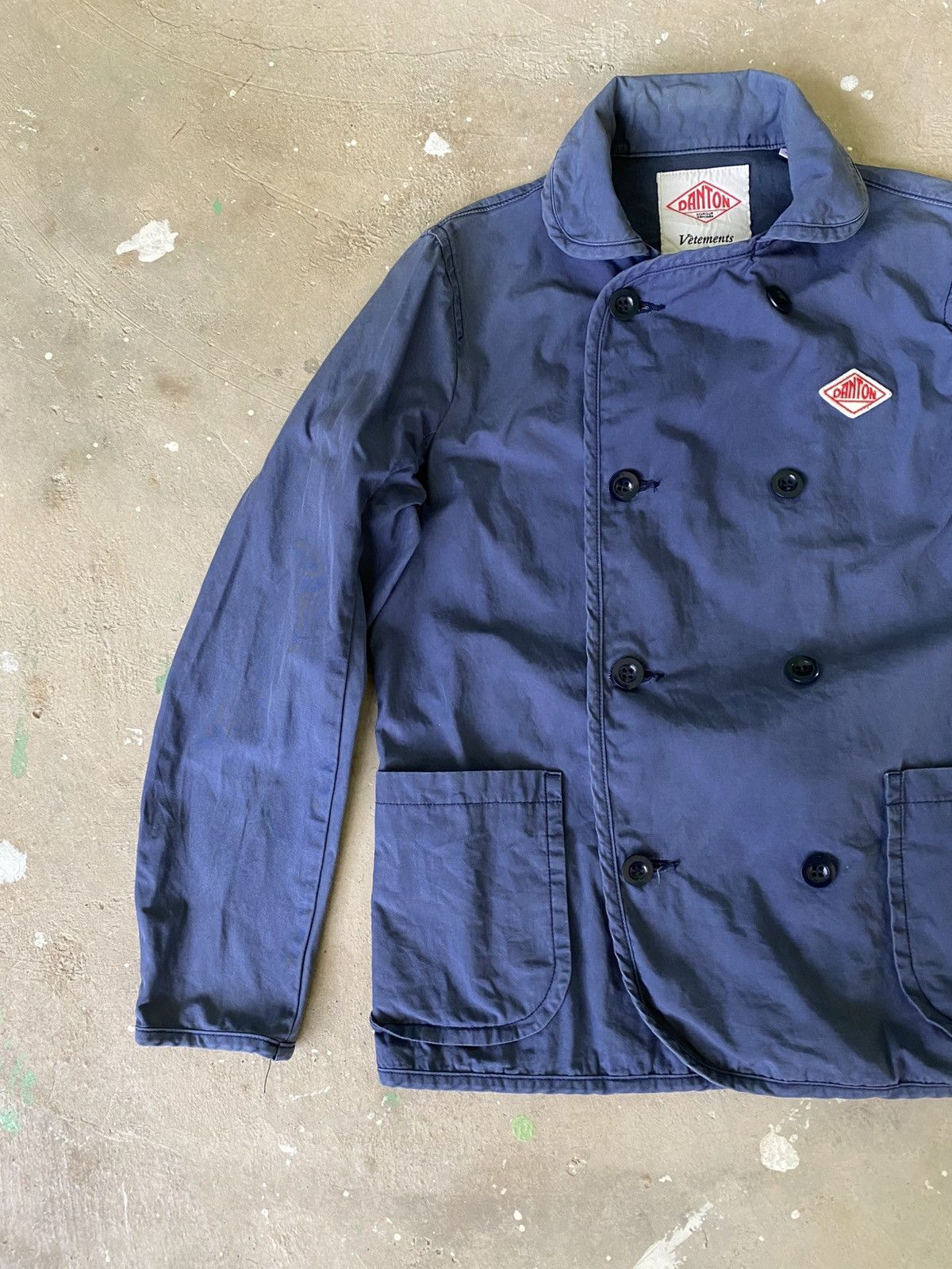 Danton Danton Double Breasted Work Jacket Navy Japan Size S / US 4 / IT 40 - 3 Thumbnail