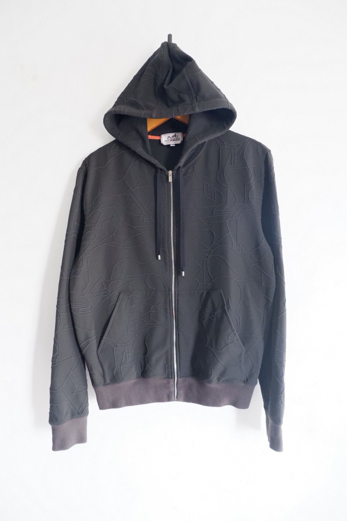Hermes HERMES Horse Embossed Zip Hoodie Size US M / EU 48-50 / 2 - 1 Thumbnail