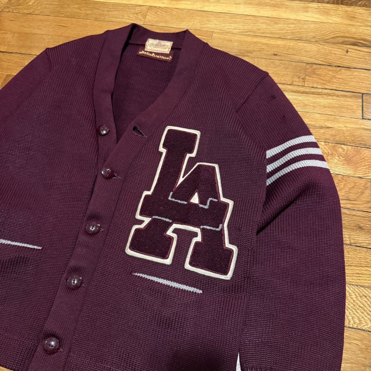 Dehen 1920 Vintage Dehen Wool Cardigan Sweater Los Angeles Letterman Size US M / EU 48-50 / 2 - 2 Thumbnail