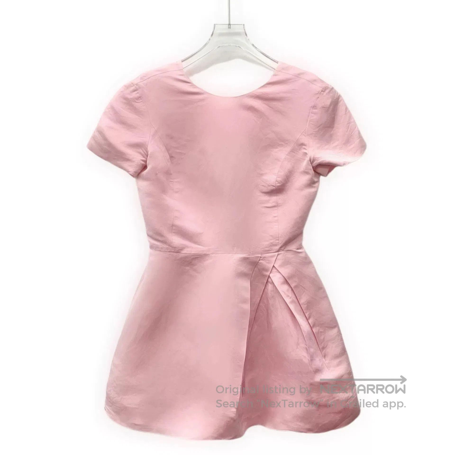 Dior pink silk short sleeve dress by dior. Size S / US 4 / IT 40 - 1 Thumbnail