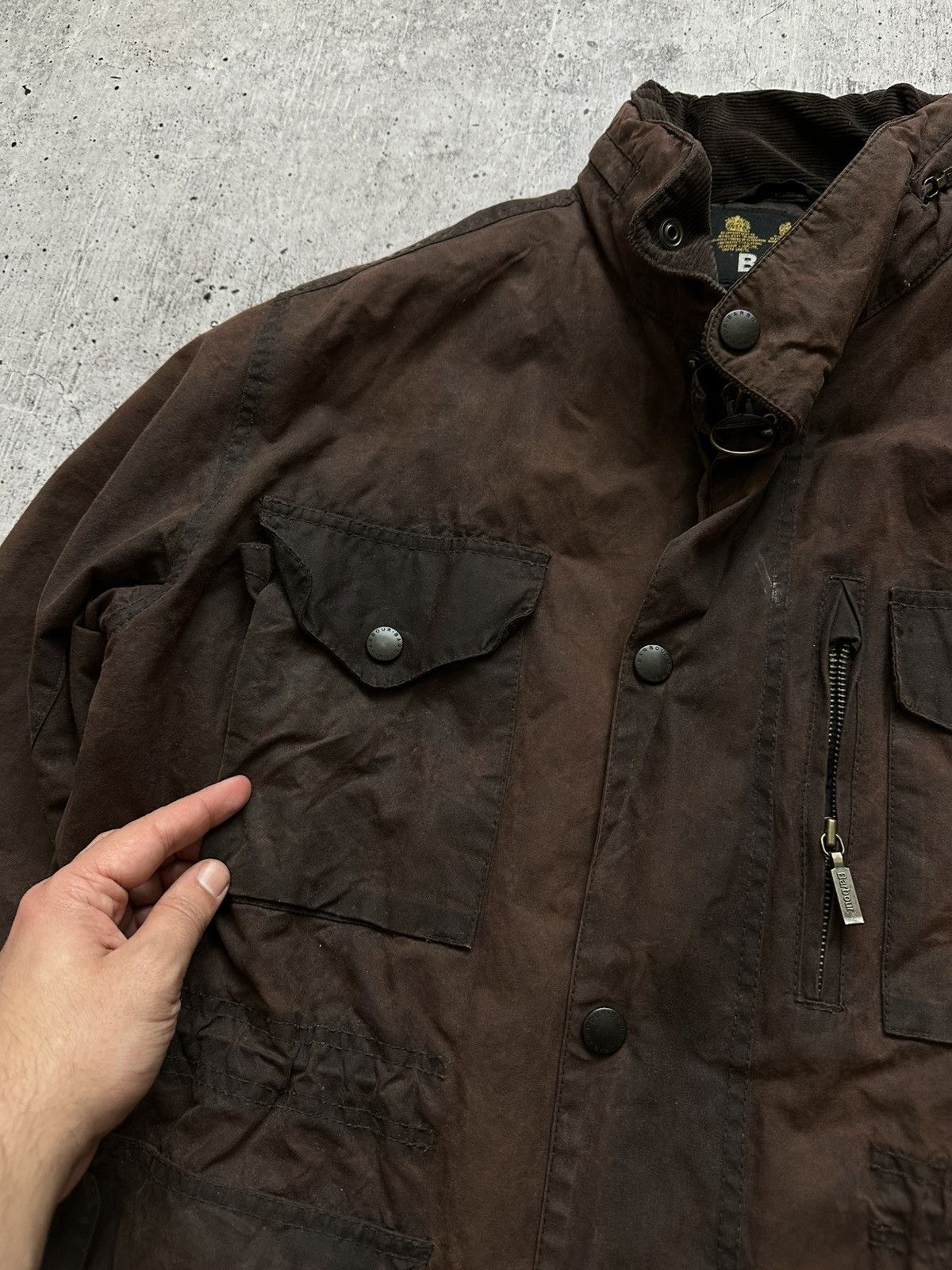 Barbour Vintage Barbour A357 Sapper Waxed Cotton Jacket Size US XL / EU 56 / 4 - 9 Thumbnail