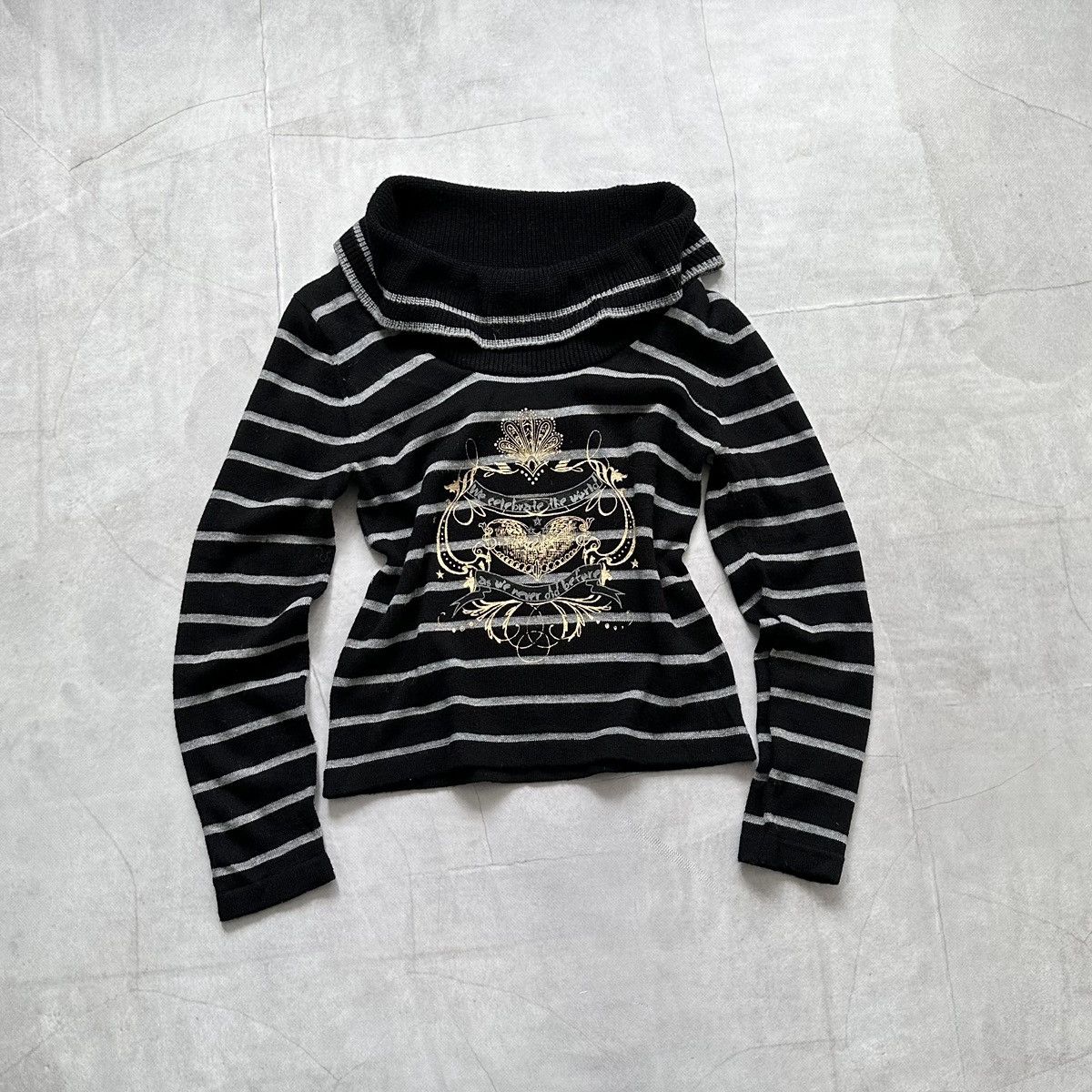 Hysteric Glamour × Undercover Japan Striped Knit Sweater High Neck Cop Copine Vibe Size M / US 6-8 / IT 42-44 - 1 Thumbnail