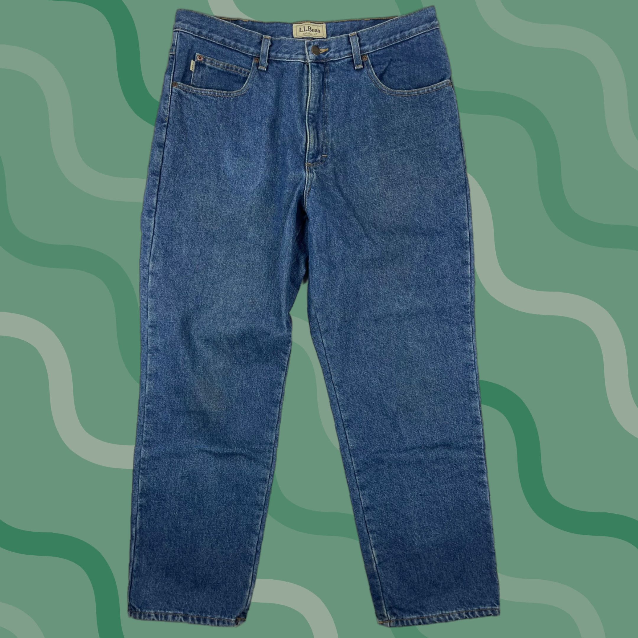 Vintage VINTAGE L.L. Bean Flannel Lined Jeans 36x30 Blue Straight Regular Mens Outdoor Size US 36 / EU 52 - 1 Thumbnail
