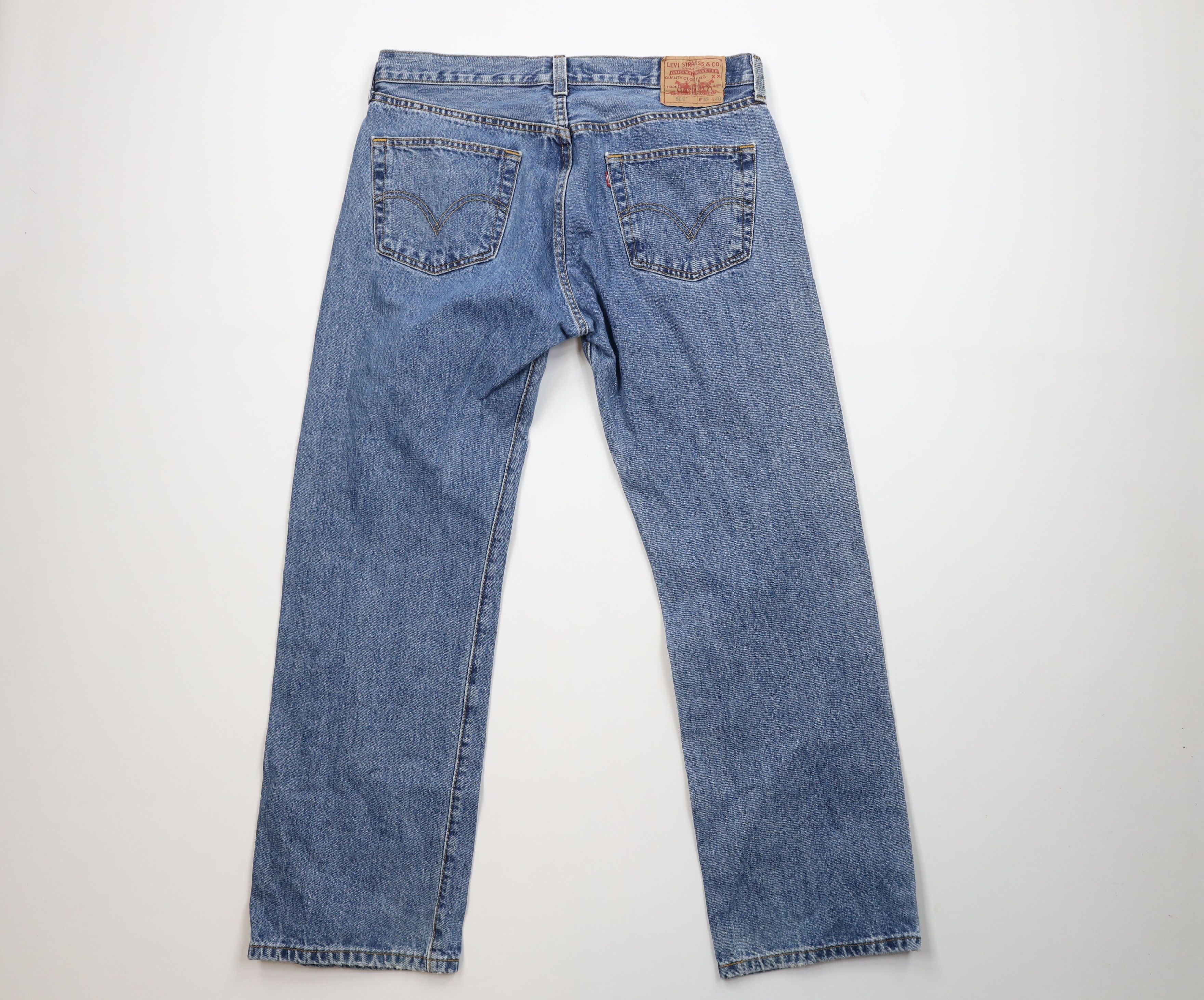 Levi's Vintage Y2K Levis 501xx Fly Original Straight Leg Jeans Size US 36 / EU 52 - 8 Thumbnail