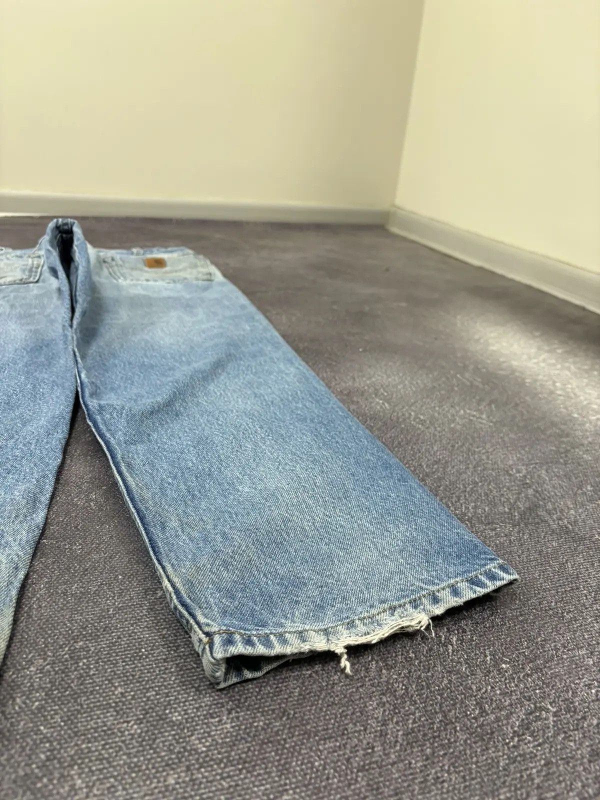Carhartt × Vintage Vintage Carhartt Faded Blue Denim Work Hype Baggy Jeans Size US 34 / EU 50 - 4 Thumbnail