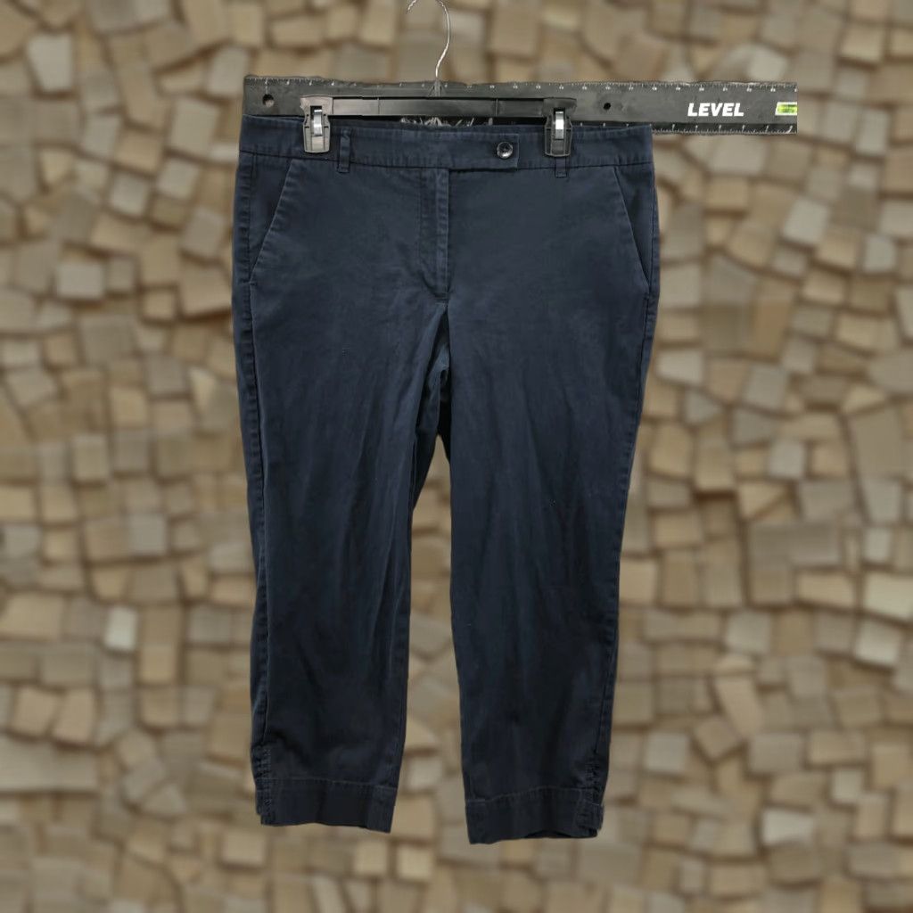 Talbots Talbots The Perfect Skimmer Pants Size 12 Womens Dark Wash Blue Flat Front Pockets Stretch Regular Color Blue Chino Classic Womens Size 34" / US 12 / IT 48 - 1 Thumbnail
