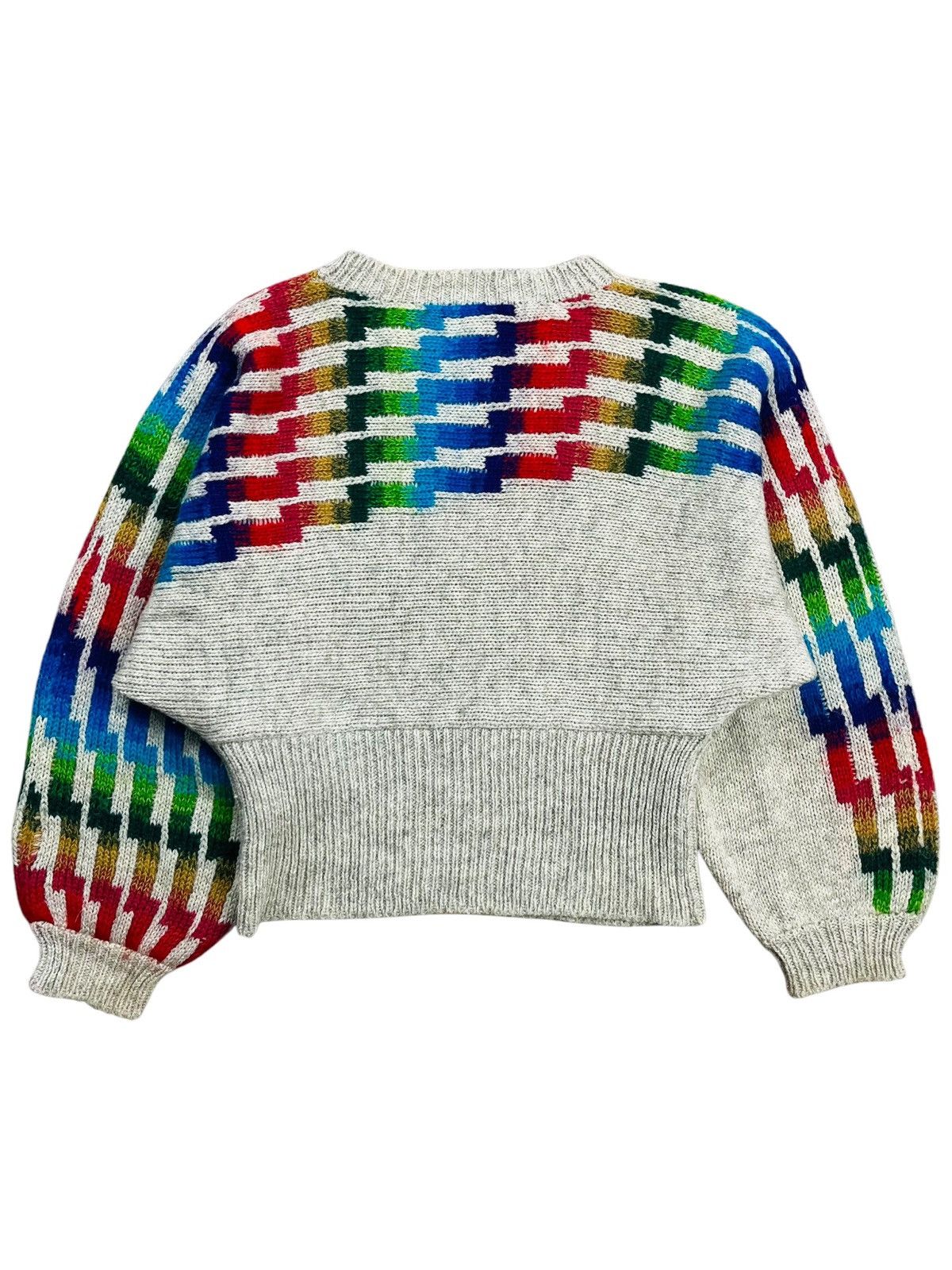 Kansai Yamamoto 1980s Kansai Eye - David Bowie Intarsia Knitted Sweate Size US M / EU 48-50 / 2 - 3 Thumbnail