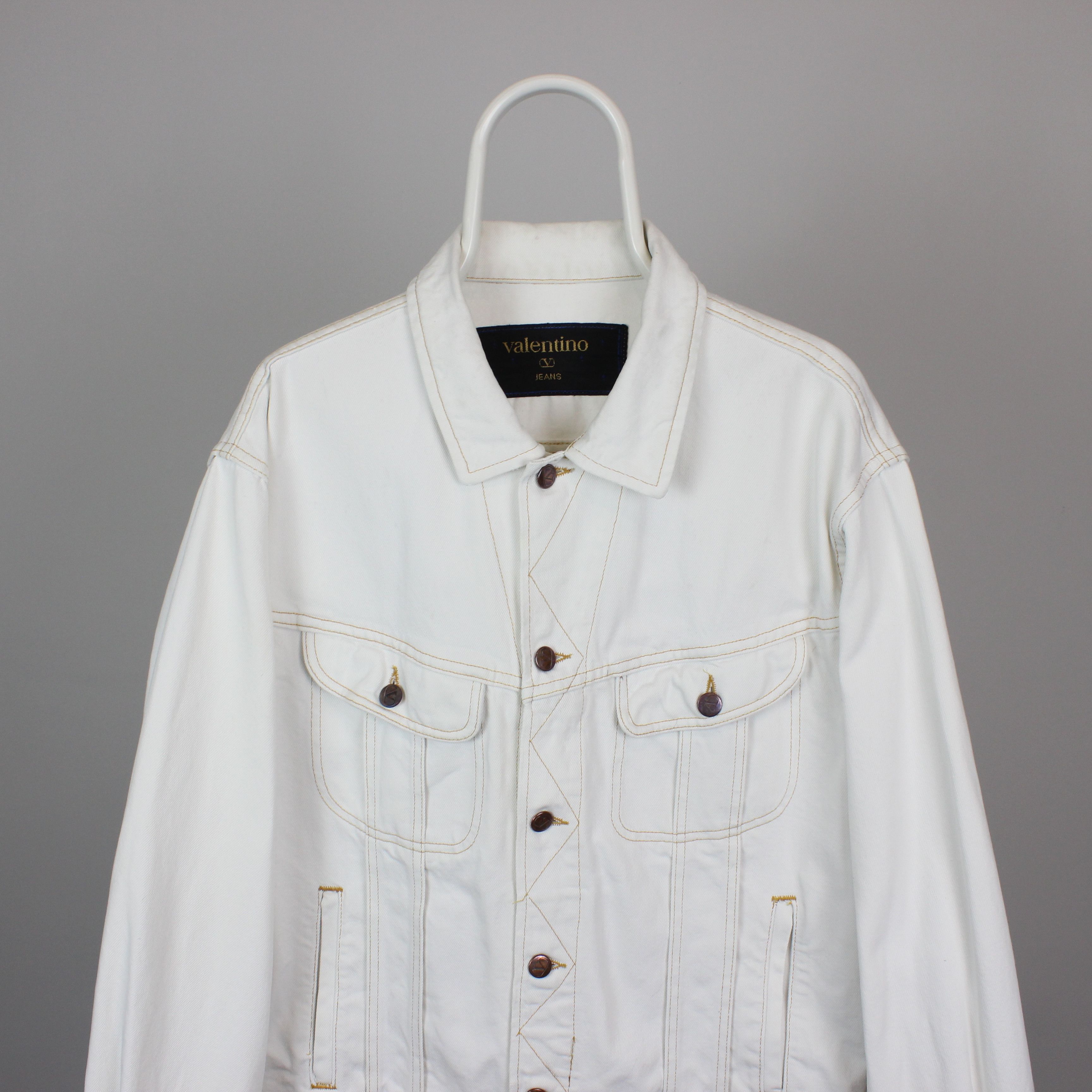 Valentino Valentino denim jacket vintage white heavy L XL Size US L / EU 52-54 / 3 - 14 Thumbnail