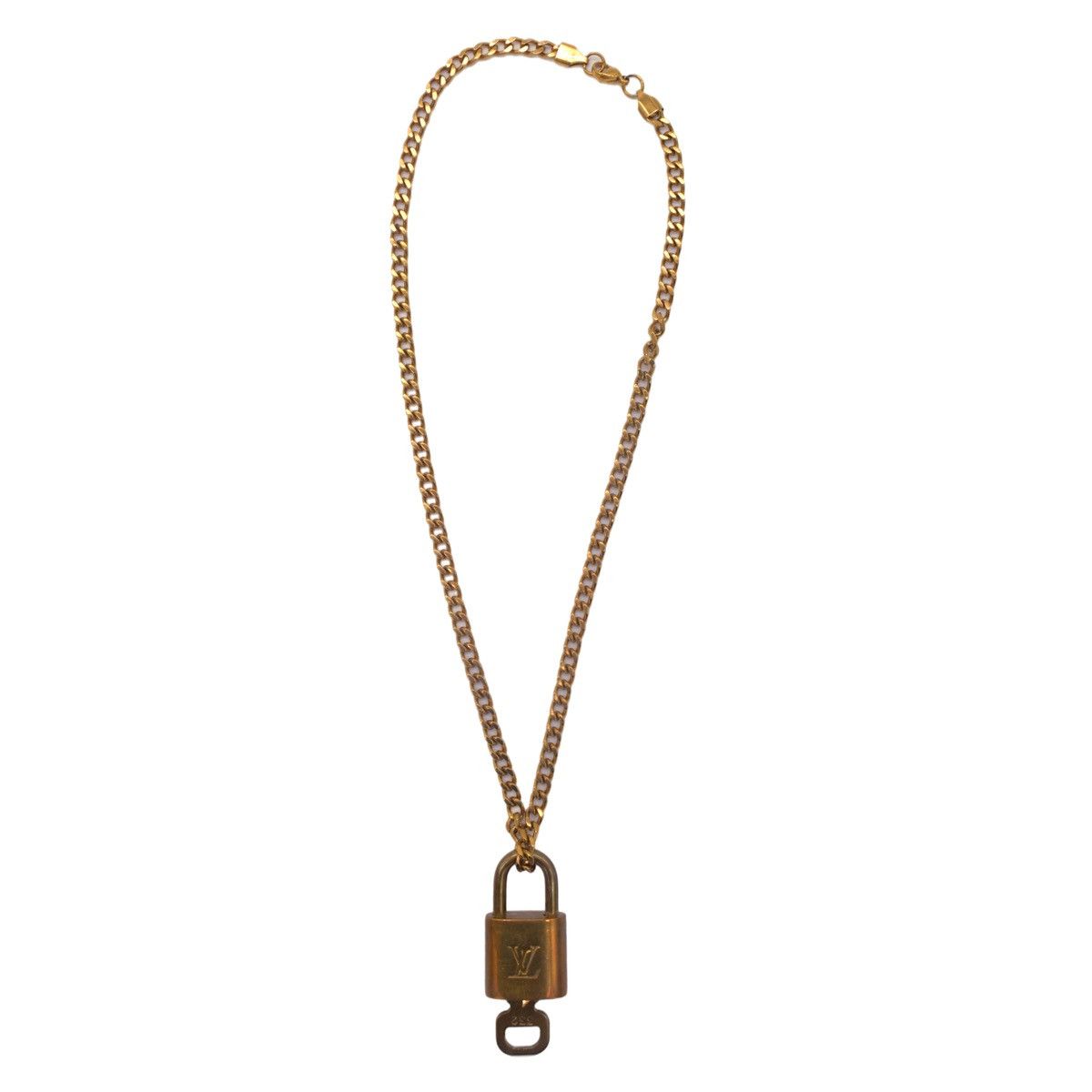 Louis Vuitton Vintage Reworked Louis Vuitton Padlock Necklace Size ONE SIZE - 6 Thumbnail