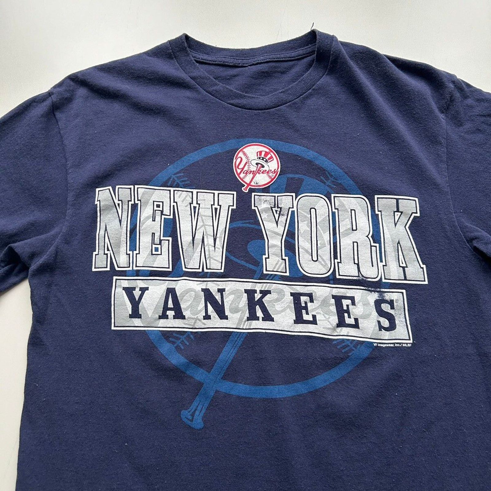 MLB Vintage Y2K New York Yankees MLB T Shirt Medium Faded Blue Size US M / EU 48-50 / 2 - 2 Thumbnail