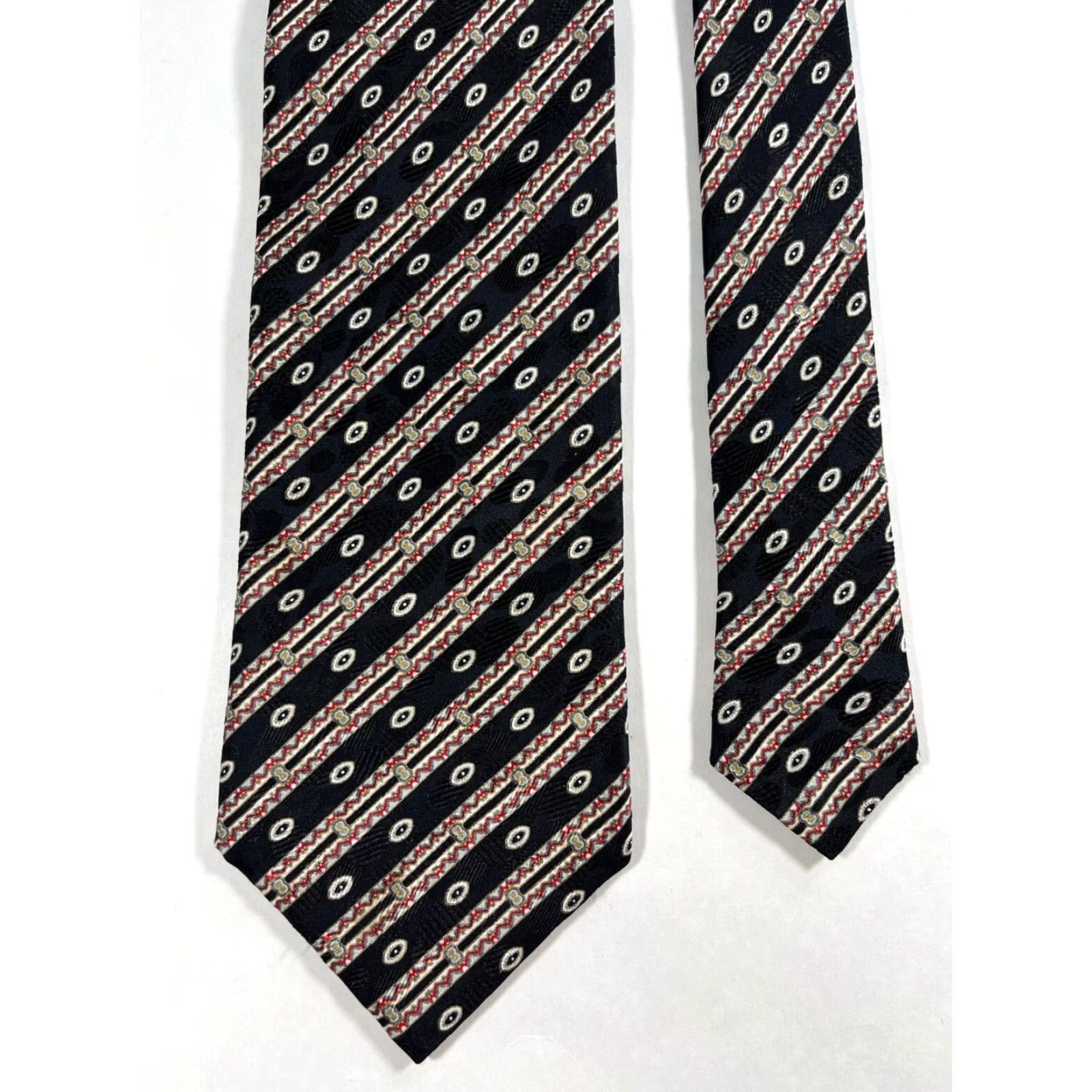 Stefano Ricci Stefano Ricci Men’s Silk Tie Striped Geometric Made in Italy Size ONE SIZE - 5 Thumbnail
