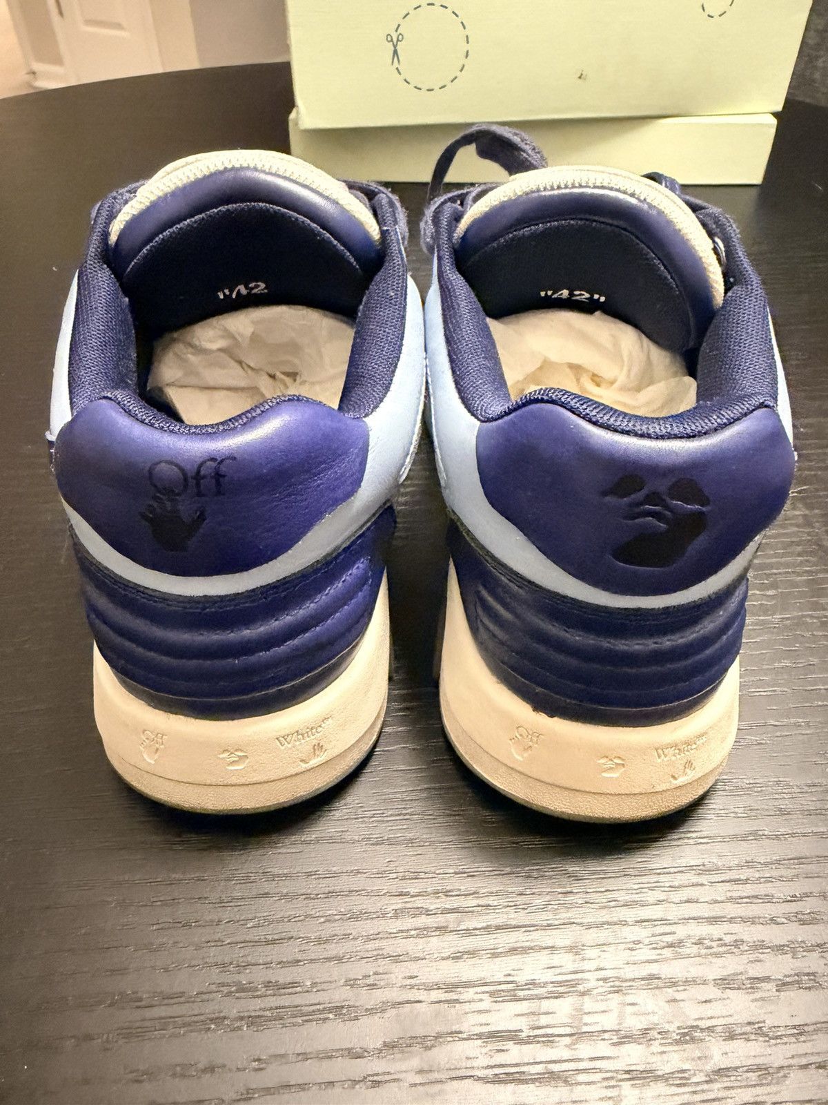 Off-White Off-White Out of Office White Navy Blue Size US 9 / EU 42 - 4 Thumbnail