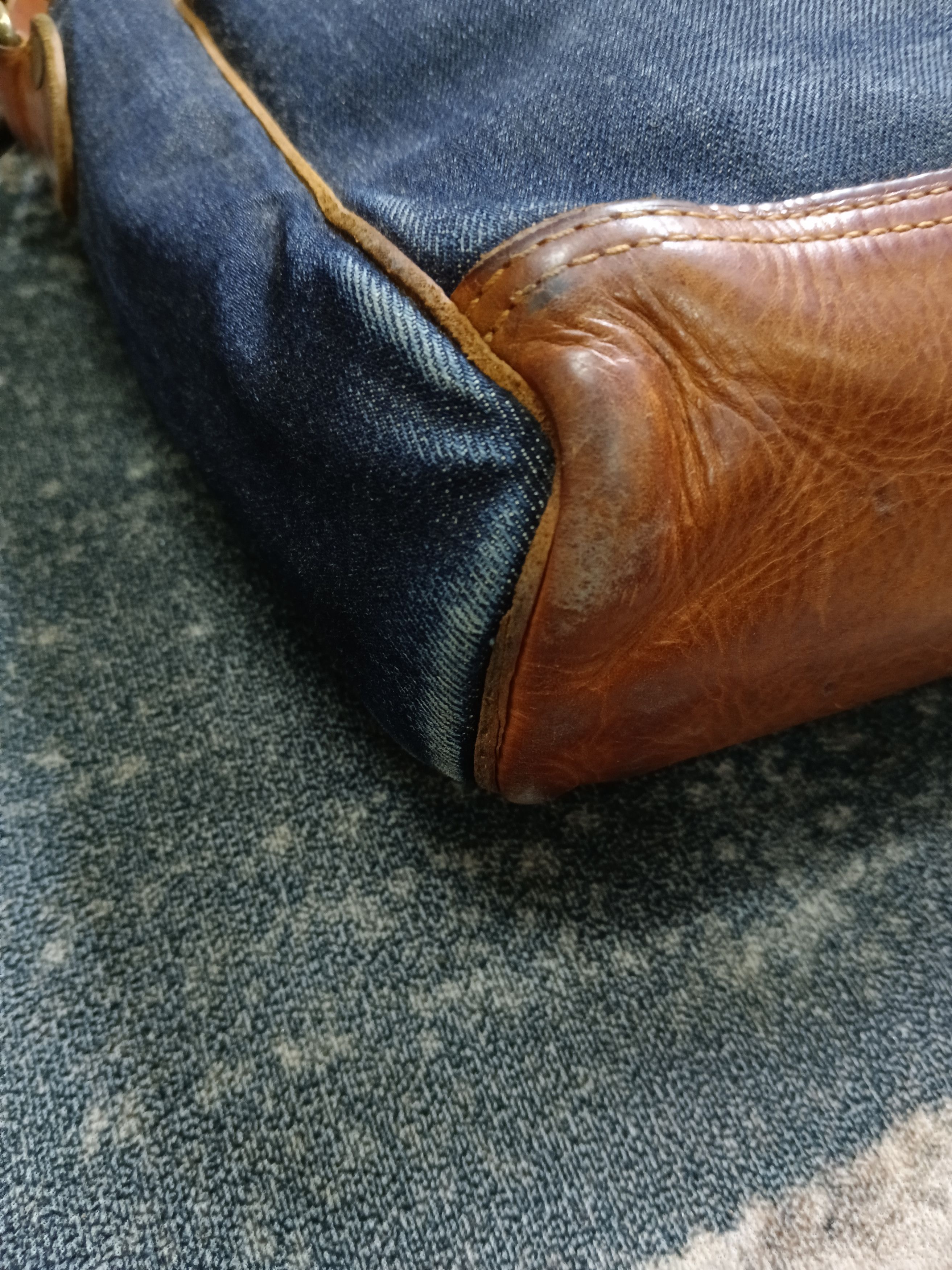 RRL Ralph Lauren DOUBLE RL RALPH LAUREN CANVAS DENIM BRIEFCASE Size ONE SIZE - 5 Thumbnail