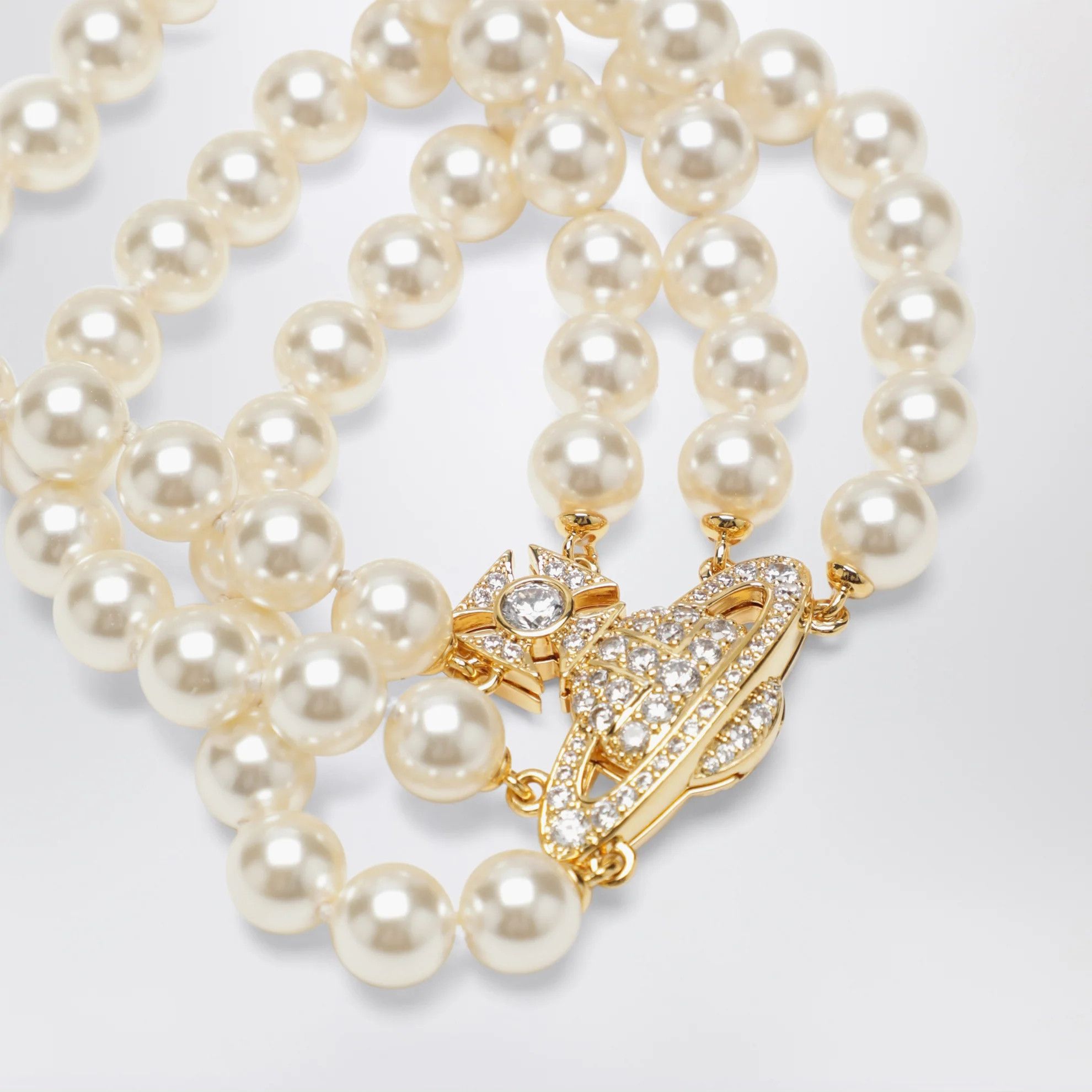 Vivienne Westwood o1d2blof0526 Size: 2 / Three-row Bracelet With Pearls Size ONE SIZE - 4 Thumbnail