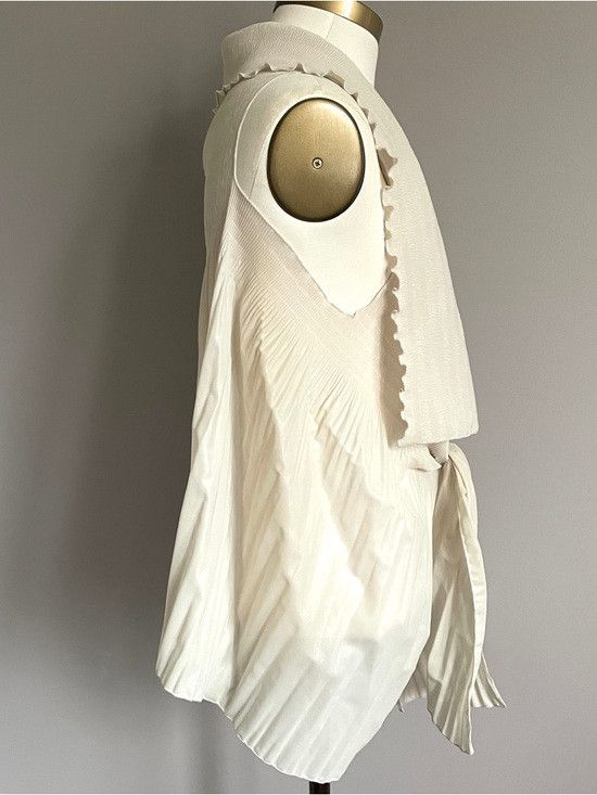 Other Lundstrom Chiffon Pleated Tie Front Vest Jacket - NWTs! Size XL / US 12-14 / IT 48-50 - 5 Thumbnail