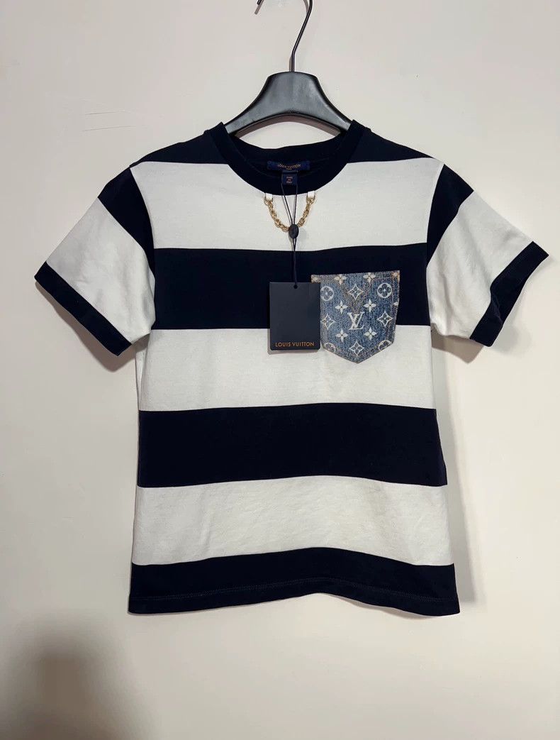 Louis Vuitton louis vuitton striped short sleeve t-shirt-dmc Size US S / EU 44-46 / 1 - 1 Thumbnail