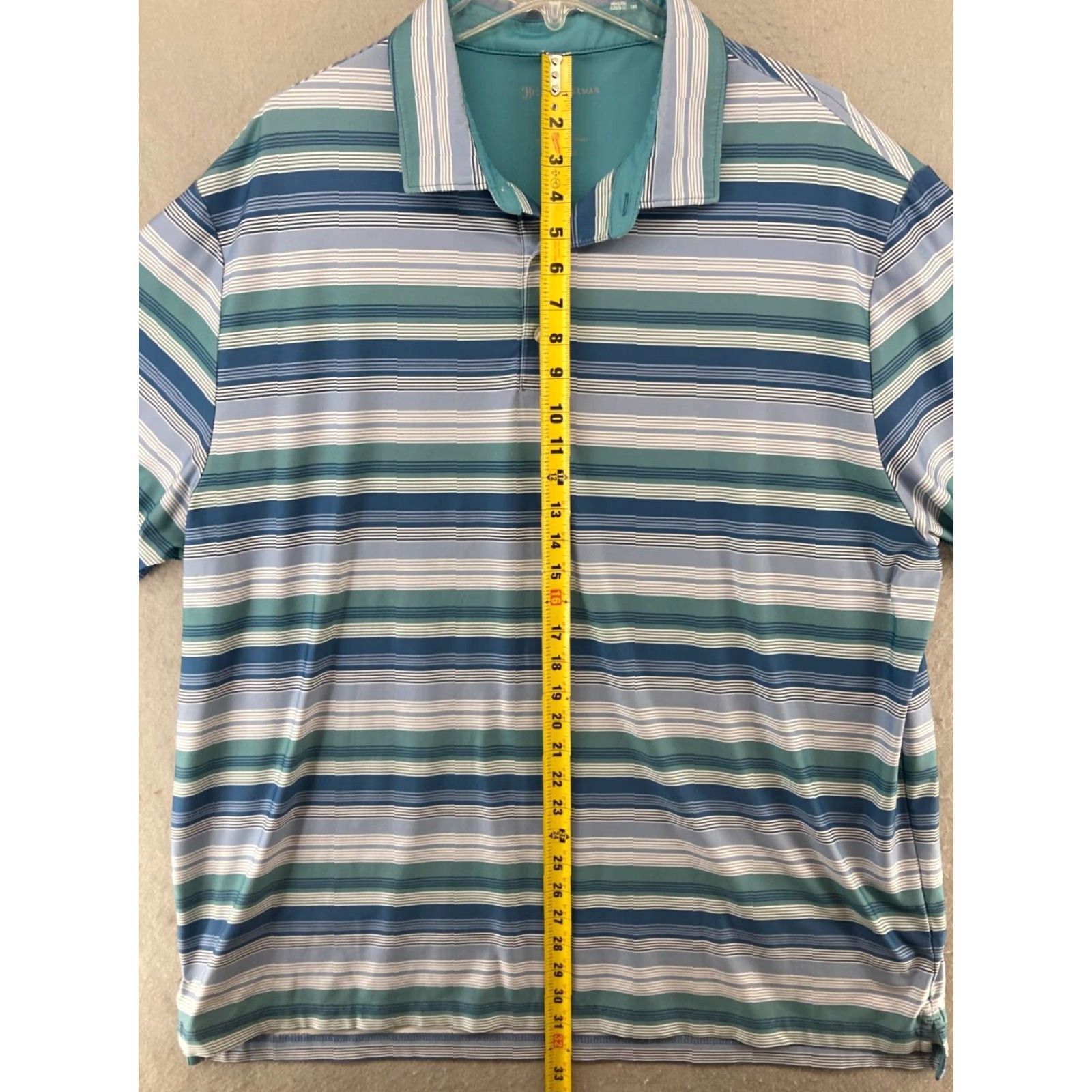 Vintage Hickey Freeman Golf Polo Mens XXL Blue Stripes Size US XXL / EU 58 / 5 - 3 Thumbnail