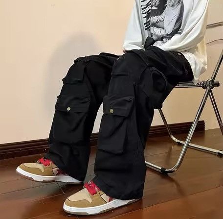 Japanese Brand Baggy Cargo Pants - Y2K Skate Streetwear Size US 31 - 4 Thumbnail