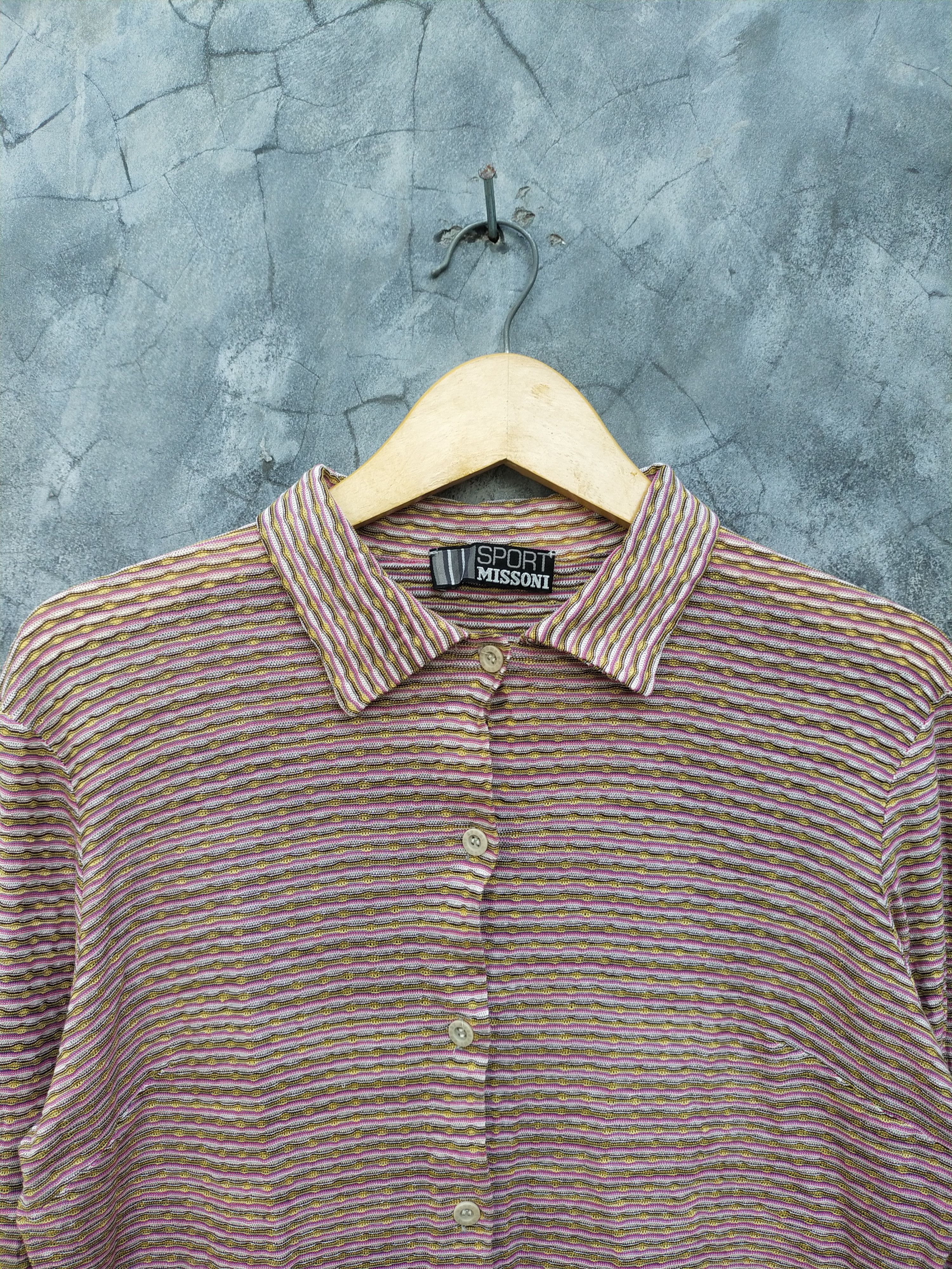 Missoni Vintage Sport Missoni Textured Knit Button Up Size S / US 4 / IT 40 - 3 Thumbnail