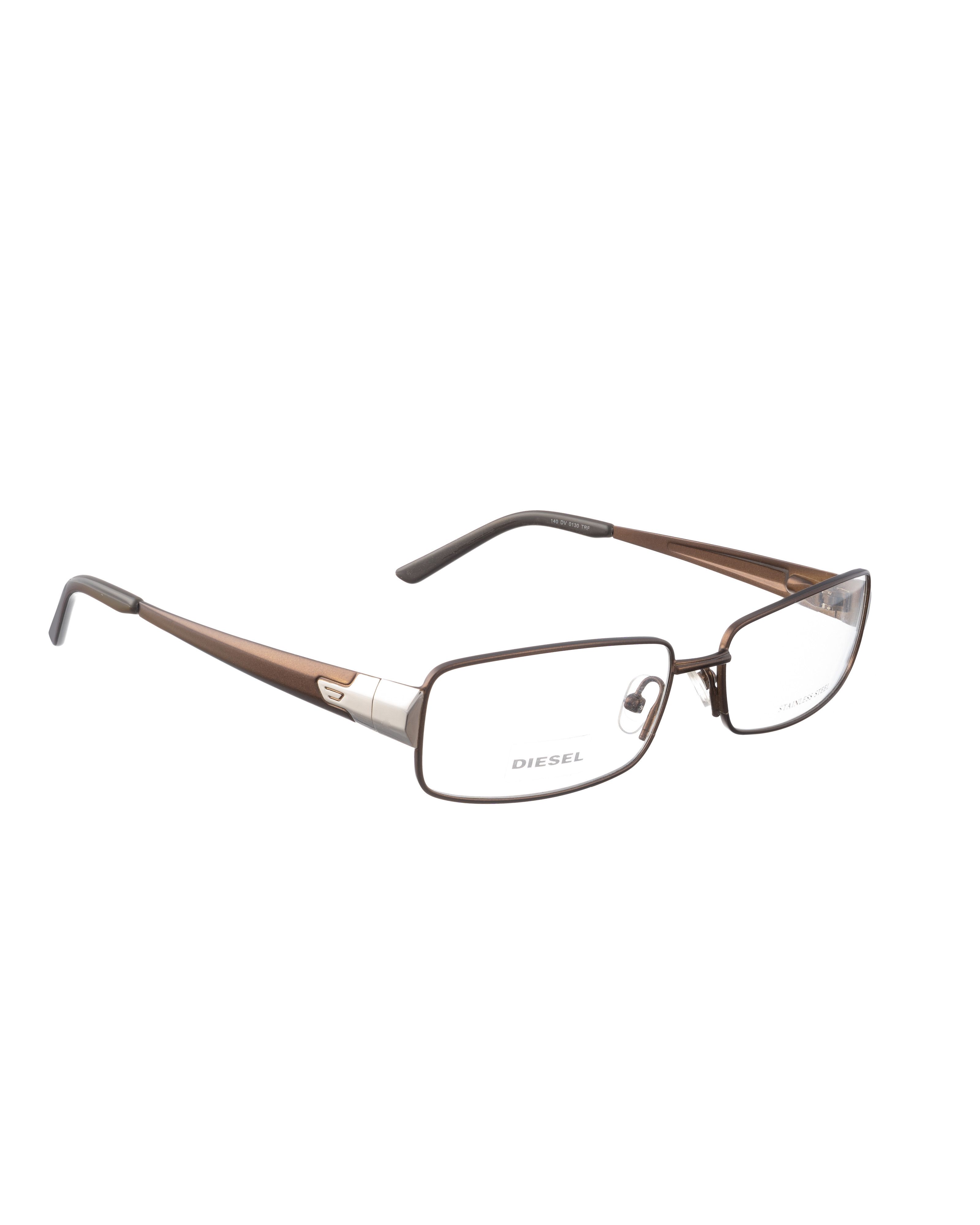 Diesel 90s Metallic Rectangular Chocolate Brown Glasses