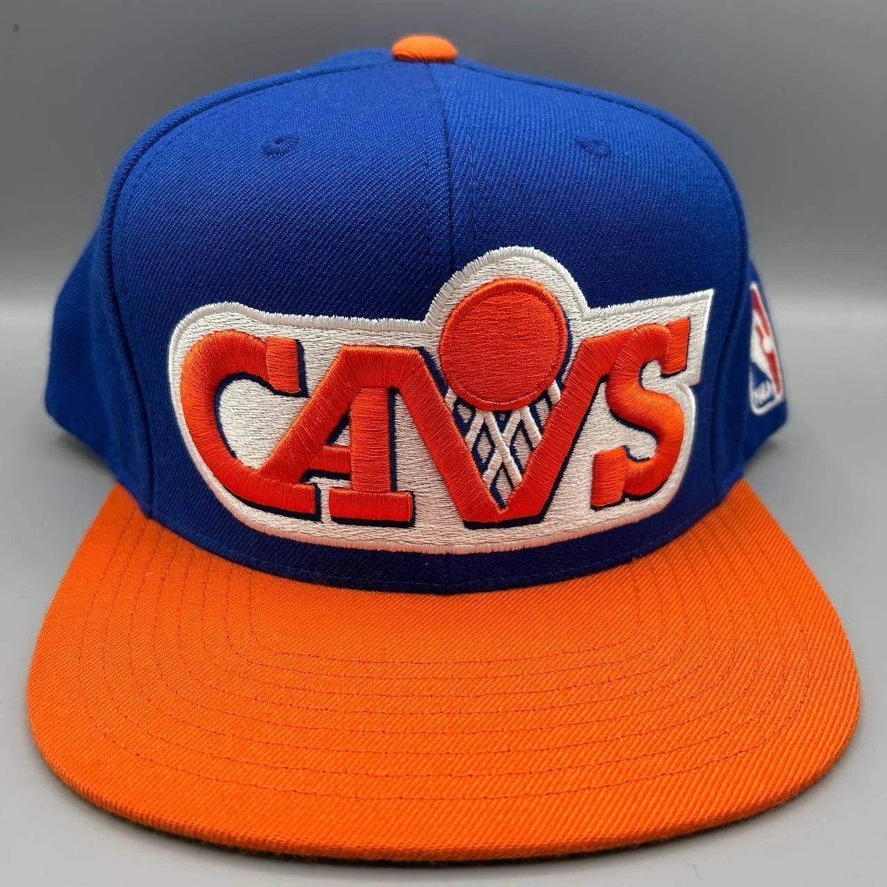 Mitchell & Ness Cleveland Cavaliers Cavs Hat Men Blue Orange Snap Back Cap Size ONE SIZE - 1 Thumbnail