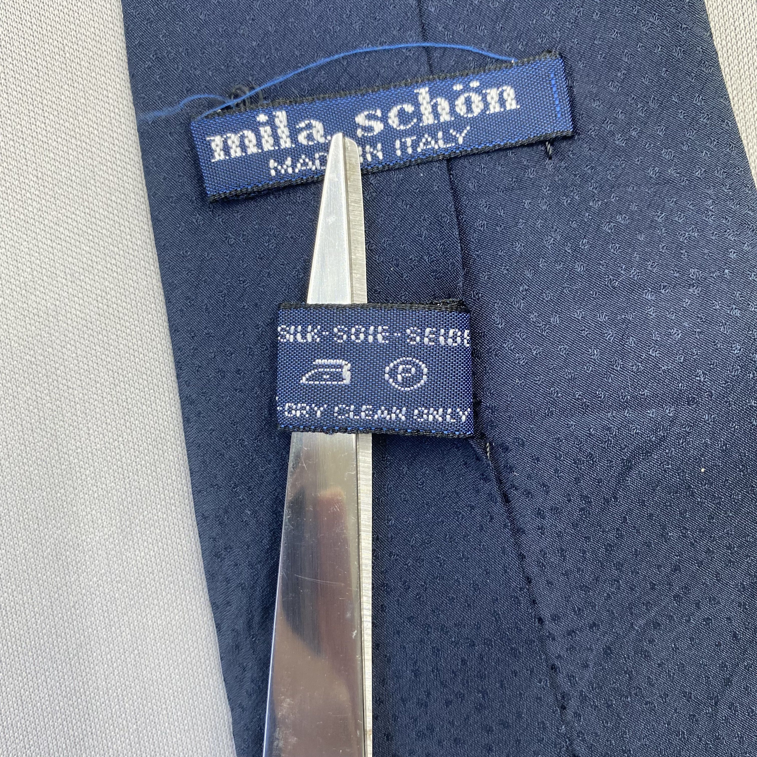 Mila Schon Vintage Mila Schon SILK Necktie Cravate Pure Silk Neck Tie Size ONE SIZE - 9 Thumbnail