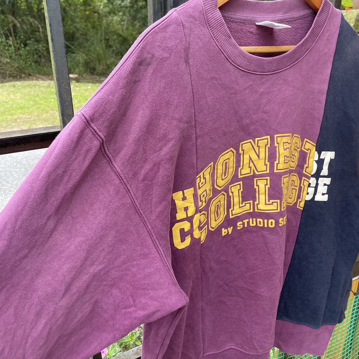 Japanese Brand × Studio Seven × Vintage 🔥🇯🇵Honest College By Studio Seven Big Logo Sweashirts Size US L / EU 52-54 / 3 - 6 Thumbnail