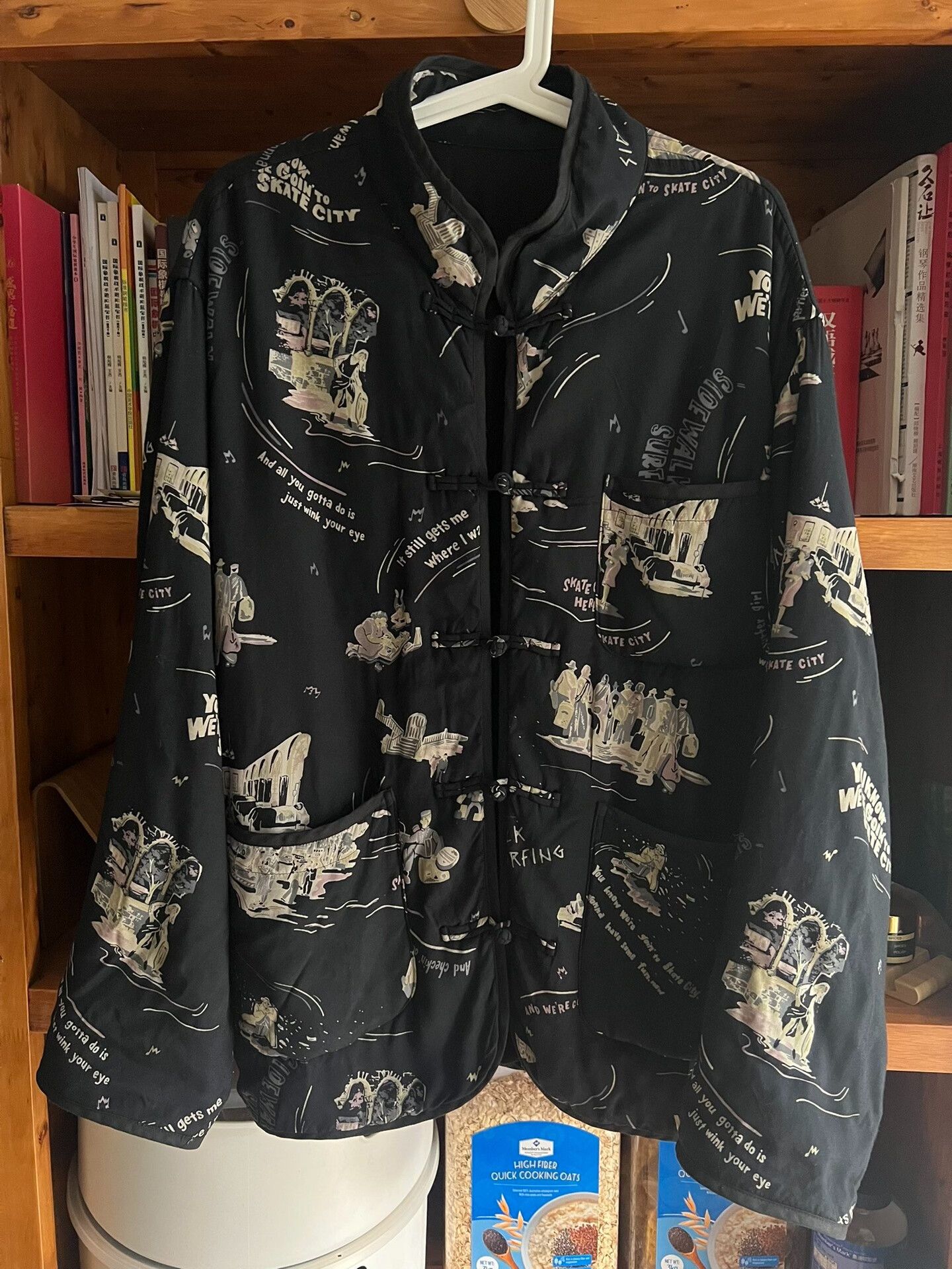 Black Hawaiian Shirt with Unique Print