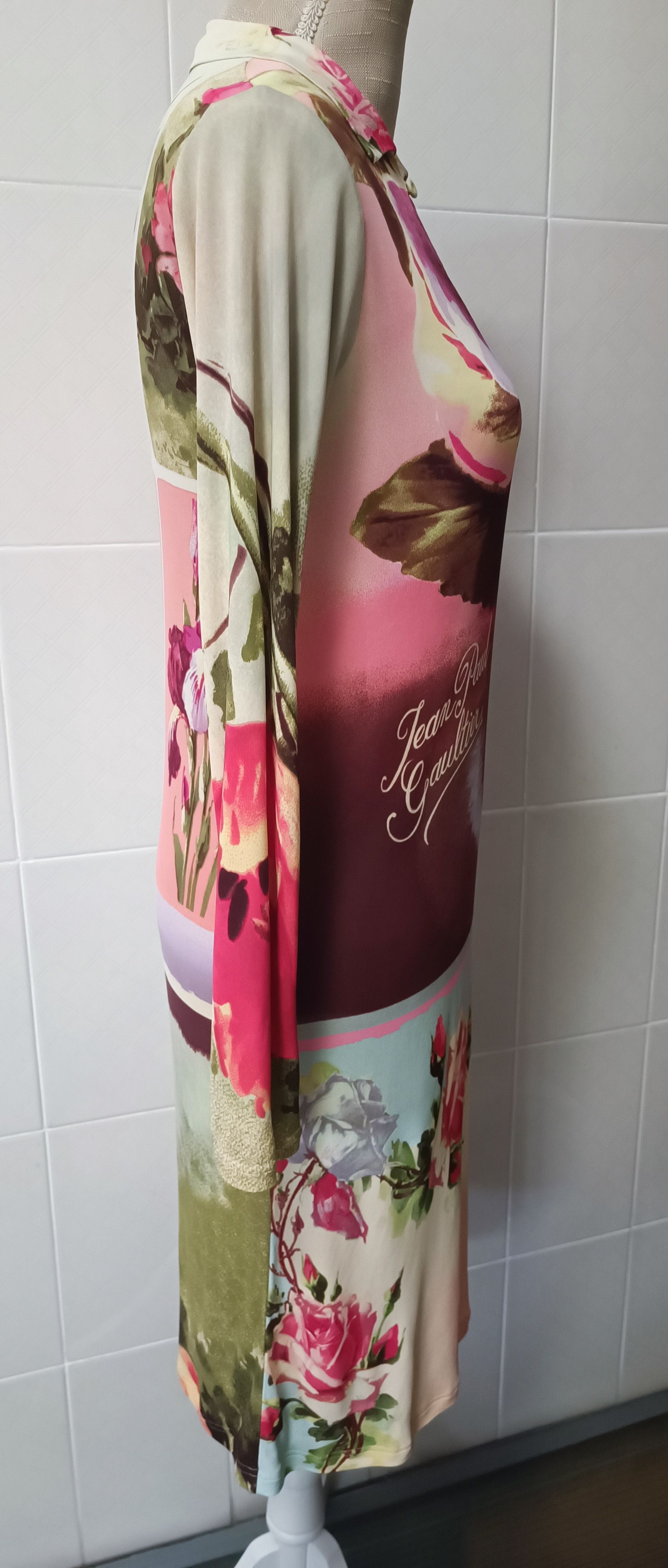 Jean Paul Gaultier Spring 2001 - Floral midi dress Size M / US 6-8 / IT 42-44 - 12 Thumbnail
