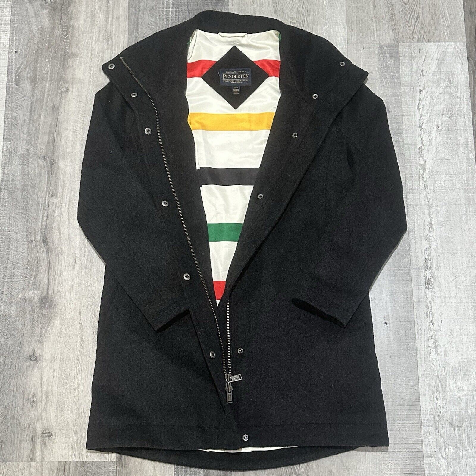 Pendleton Pendleton Women’s Size Small Gray Wool Zip Up Striped Lining Size S / US 4 / IT 40 - 3 Thumbnail