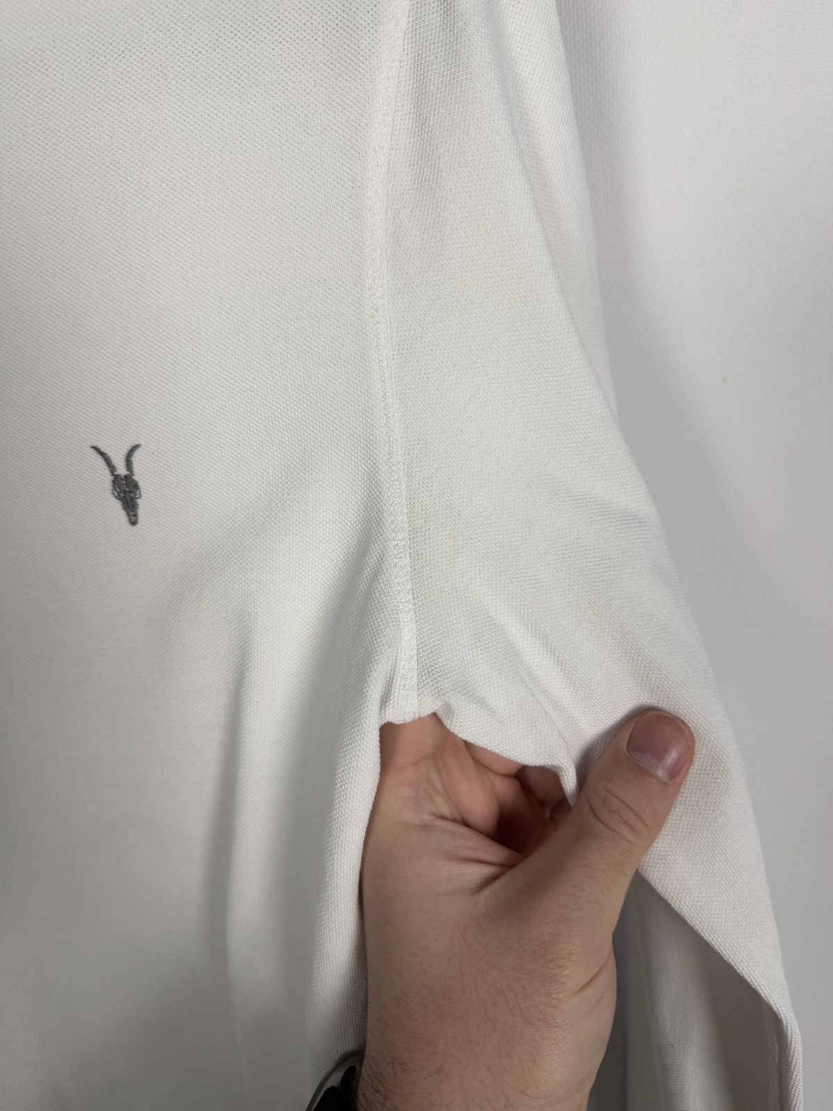 Allsaints Allsaints Reform Long Sleeve Polo Shirt White Cotton Size XS Size US XS / EU 42 / 0 - 15 Thumbnail