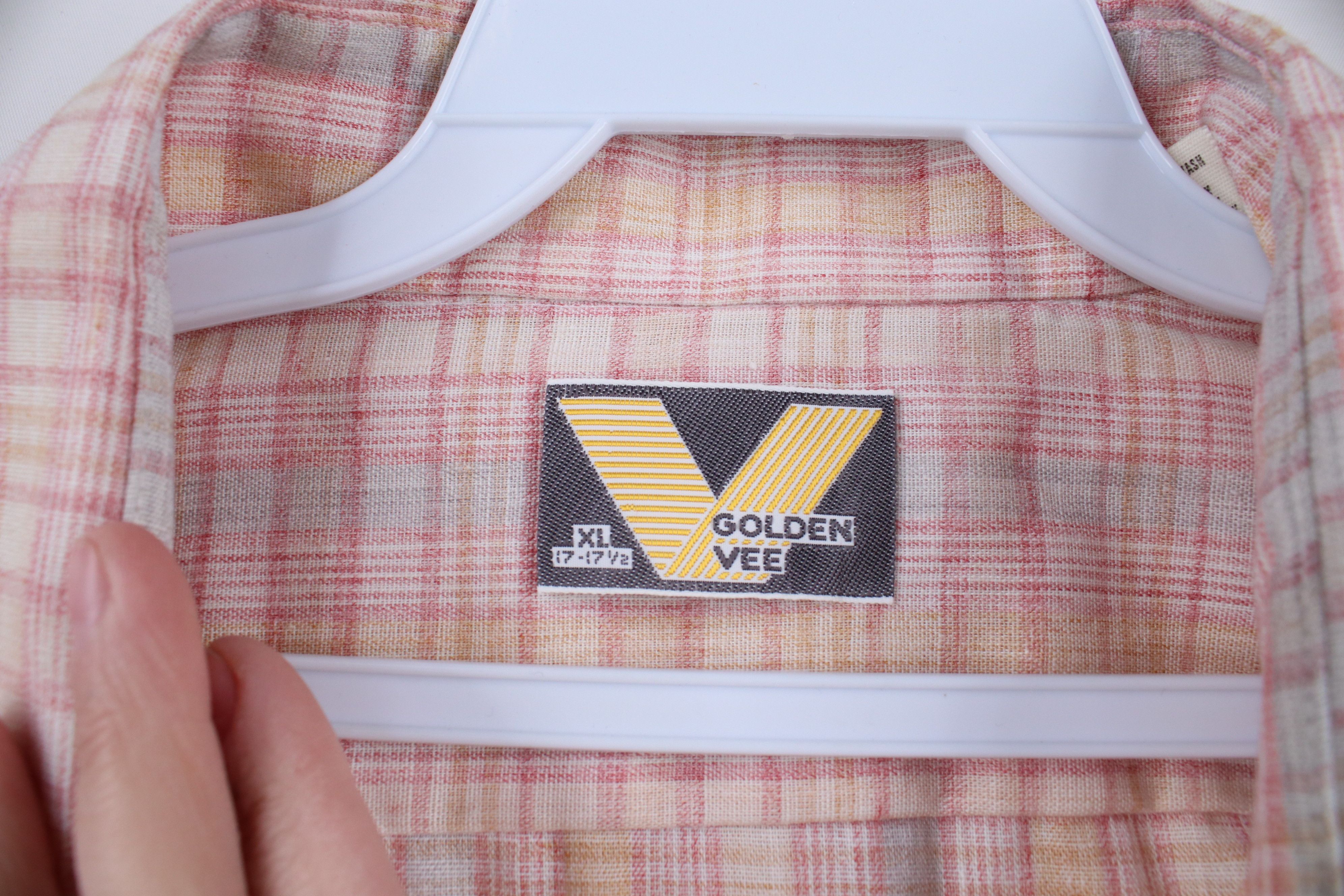 Vintage Vintage 70s Streetwear Pastel Plaid Collared Button Shirt Size US XL / EU 56 / 4 - 8 Thumbnail