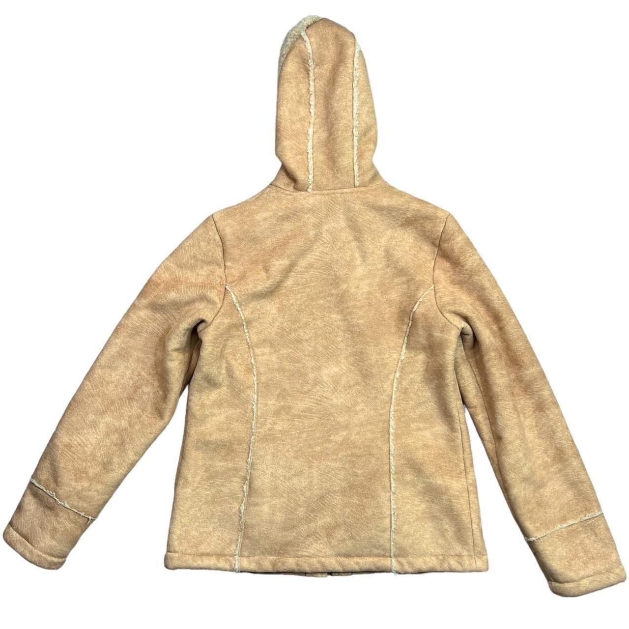 Vintage Y2K Sherpa Lined Zip Front Afghan Coat Faux Suede Size Small Size S / US 4 / IT 40 - 4 Thumbnail