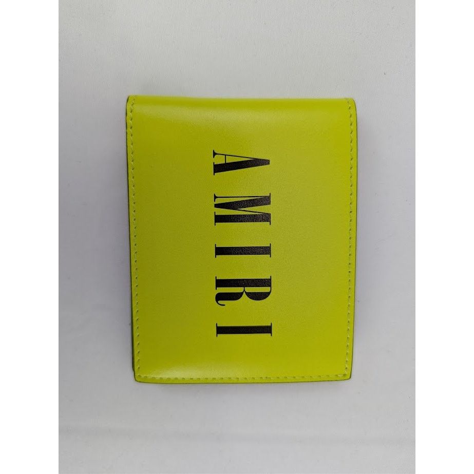 Amiri o1rshd1 Q:3 / Size: OS / Nappa Amiri Bifold Wallet in Yellow Size ONE SIZE - 3 Thumbnail