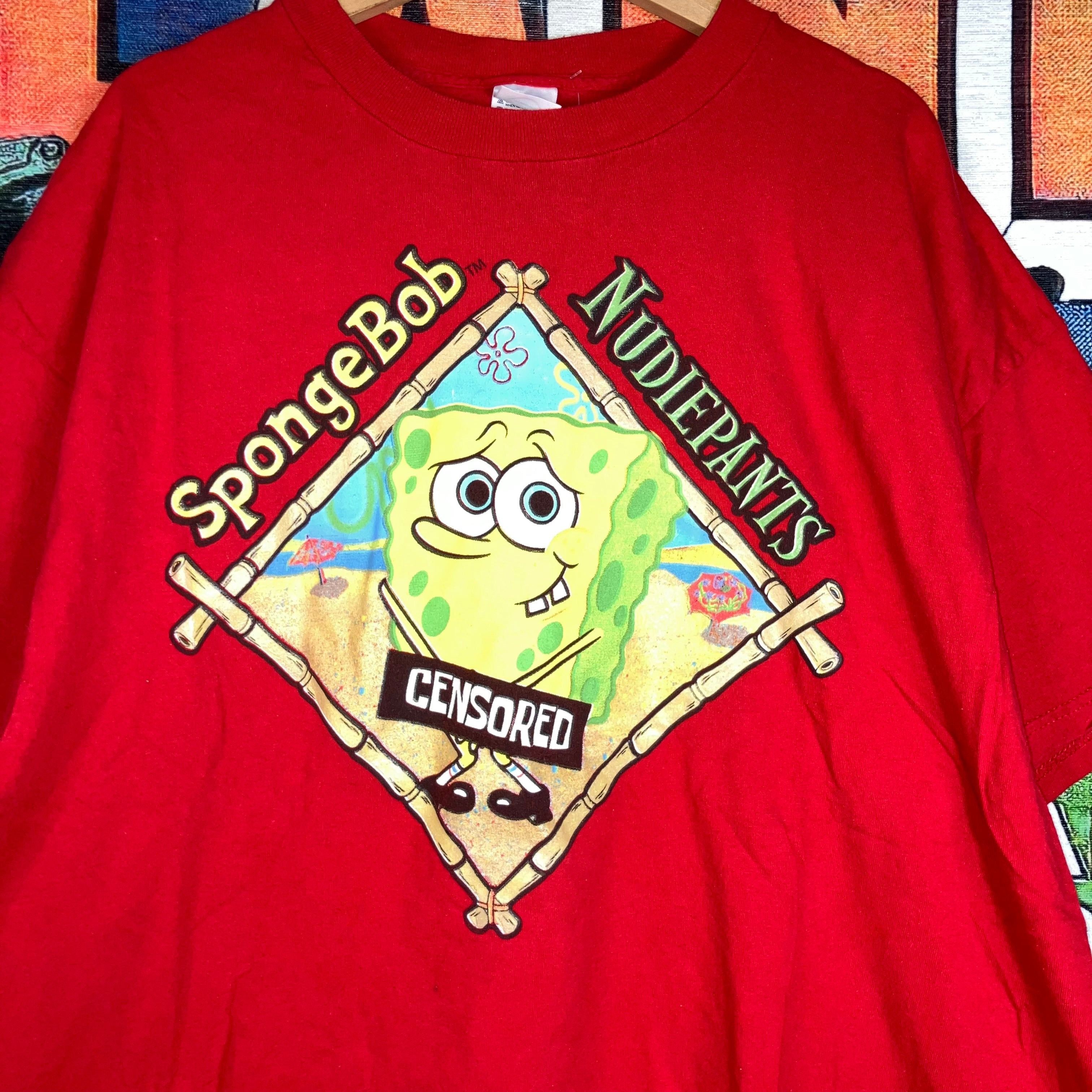 Nickelodeon × Vintage Y2K SpongeBob Nudiepants Tee Size 2XL Size US XXL / EU 58 / 5 - 4 Thumbnail