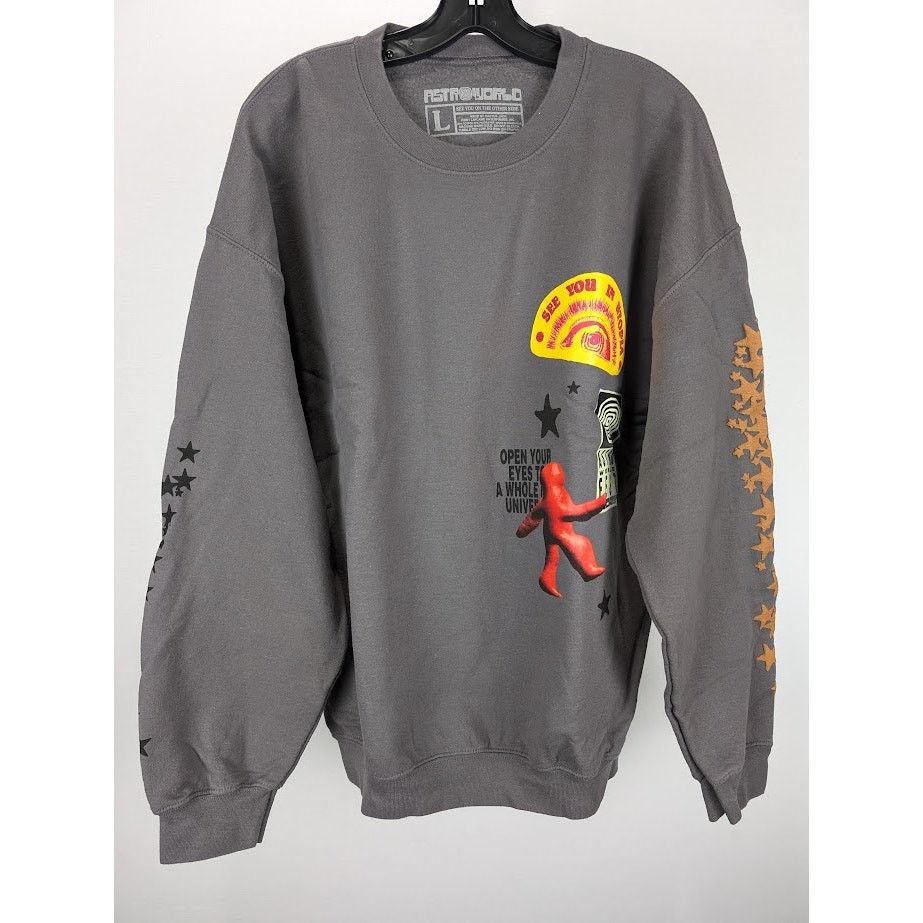 Travis Scott o1rshd1 Astrofest Houston Crewneck Sweatshirt in Grey Size US L / EU 52-54 / 3 - 3 Thumbnail