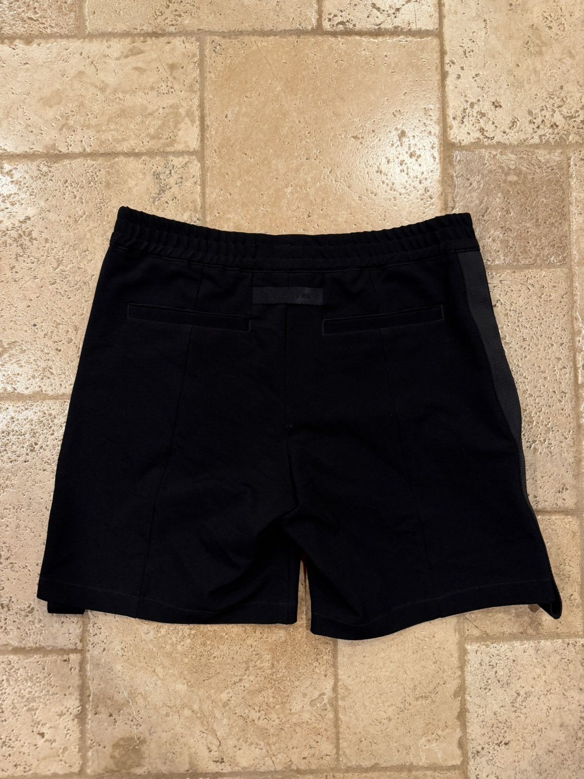 1017 ALYX 9SM 1017 Alyx 9SM Black Tuxedo Stripe Silver Logo Shorts Size US 34 / EU 50 - 5 Thumbnail