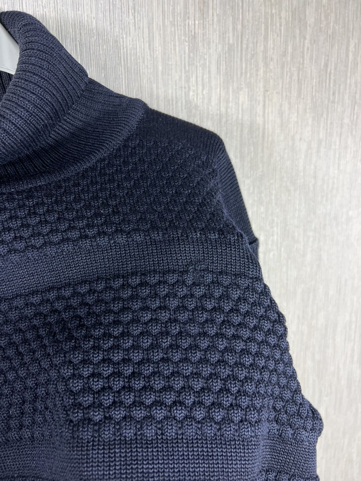 S.N.S. Herning S.N.S. Herning fisherman wool knit turtleneck sweater navy Size US M / EU 48-50 / 2 - 17 Thumbnail