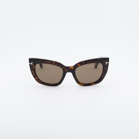 Tom Ford Tom Ford Athena FT1190 52H Sunglasses Havana Cat Eye Frame Size ONE SIZE - 3 Thumbnail