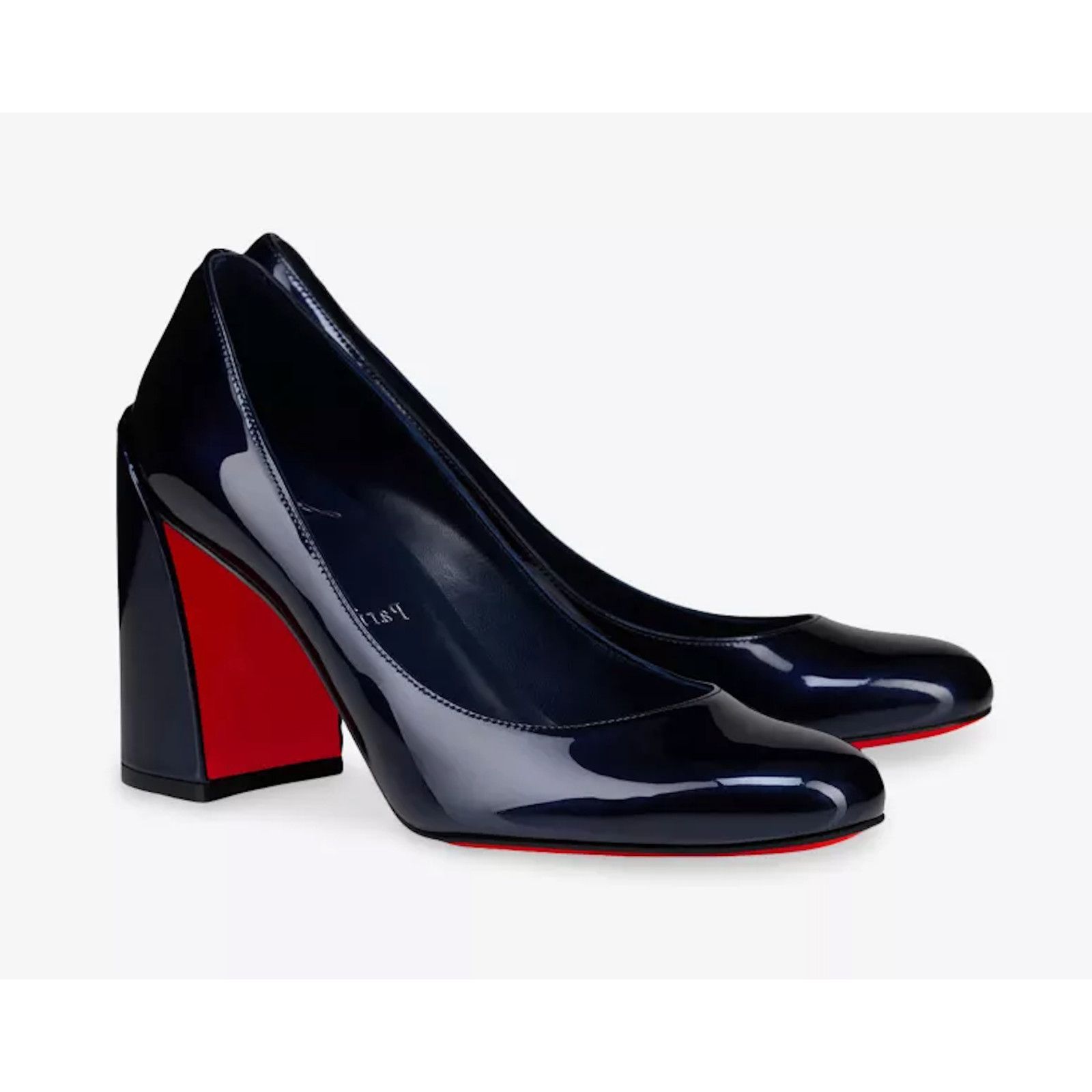 Christian Louboutin Christian Louboutin Miss Sab 85 Zaffiro Patent Pump 37.5 Size US 7.5 / IT 37.5 - 5 Thumbnail