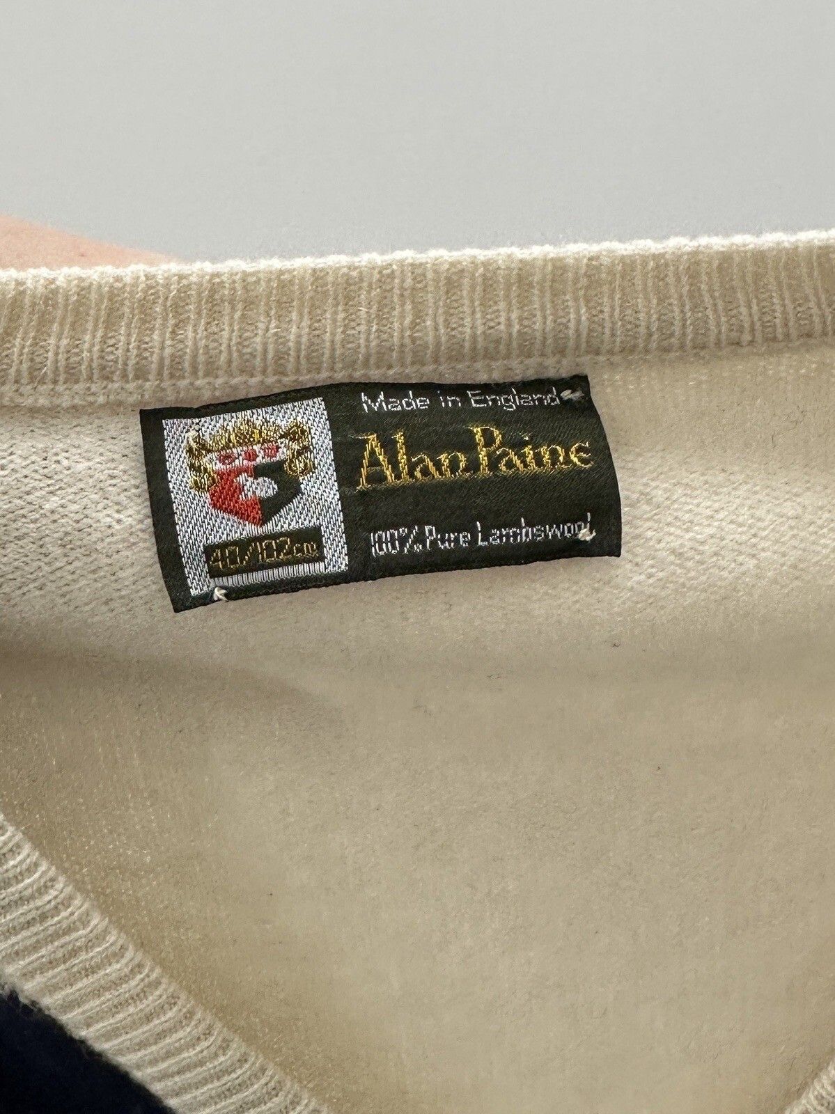Alan Paine Alan Paine Pure Lambswool Men’s England Sweater Pullover Size US S / EU 44-46 / 1 - 8 Thumbnail