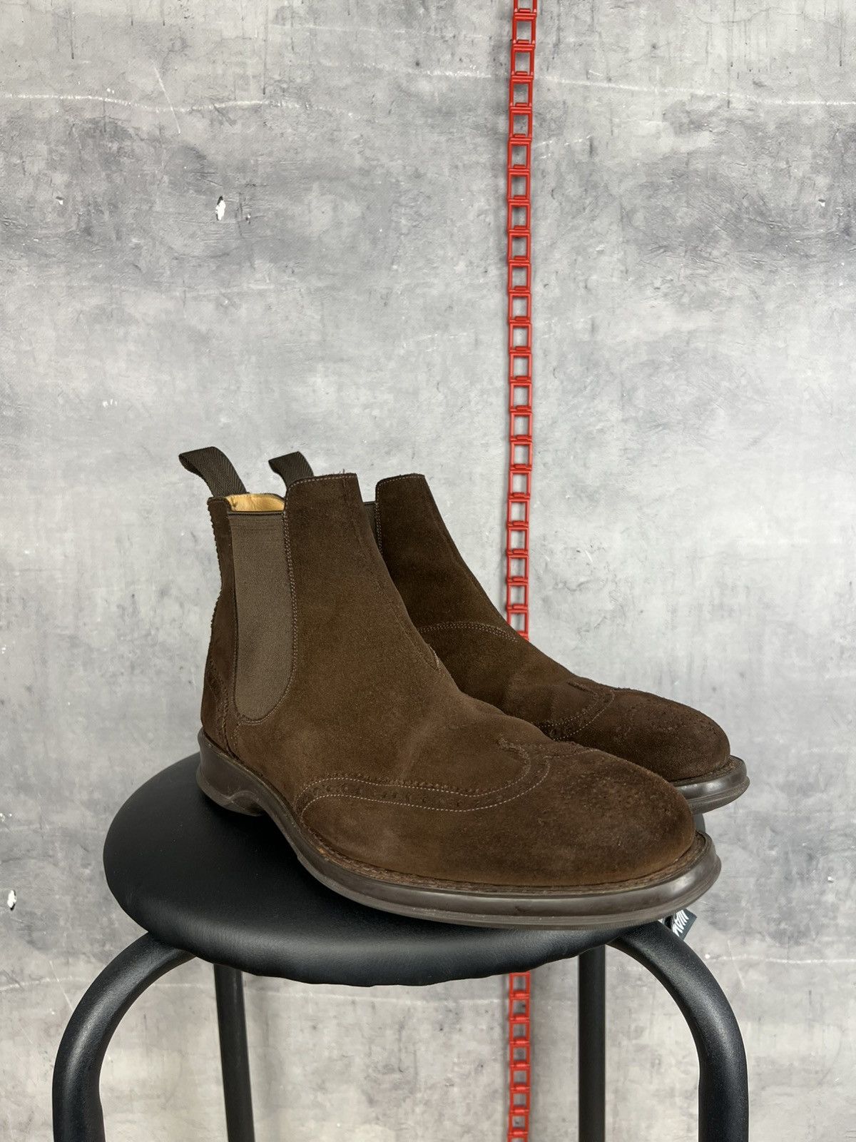Church's Church's Brown Suede Chelsea Boots Shoes UK 9 F US 10 EU 43 Size US 10 / EU 43 - 1 Thumbnail