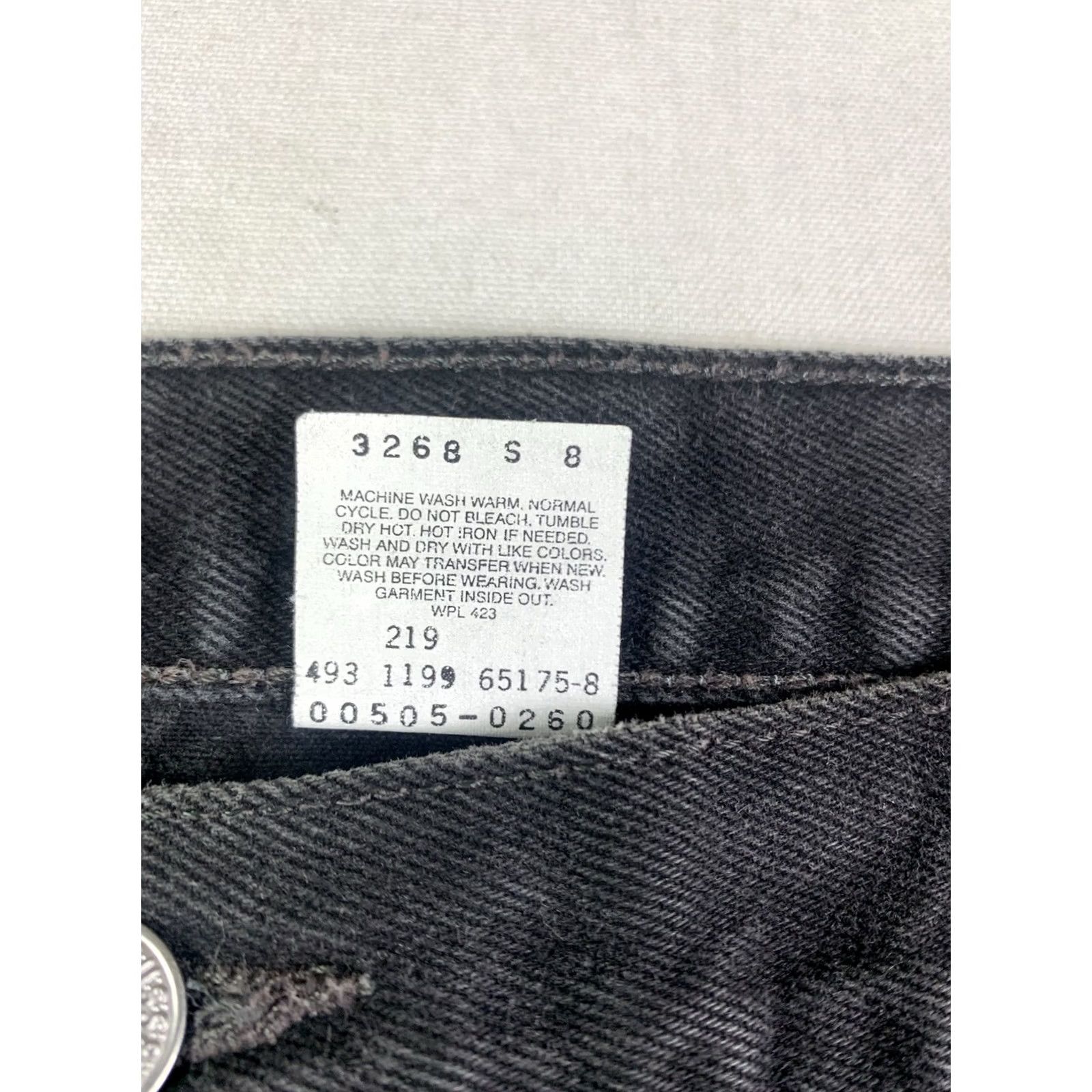 Levi's VINTAGE Levi's 505 Jeans Mens 42x30 Black Straight Leg Made In Mexico (Fits 42x29) Size US 42 / EU 58 - 7 Thumbnail