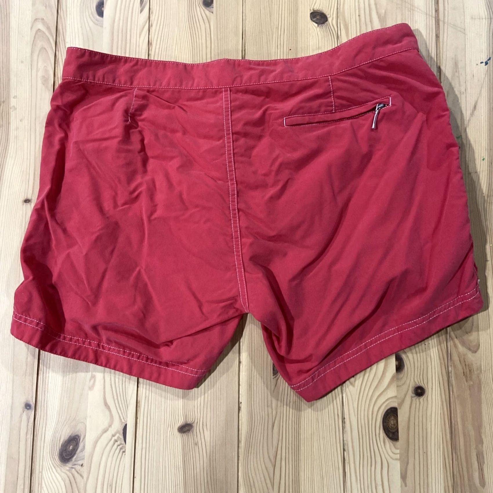 Vintage Heron Haberdashery Mens Bottom L Red Trunks Preppy Swim Portugal Red Size US 33 - 6 Thumbnail