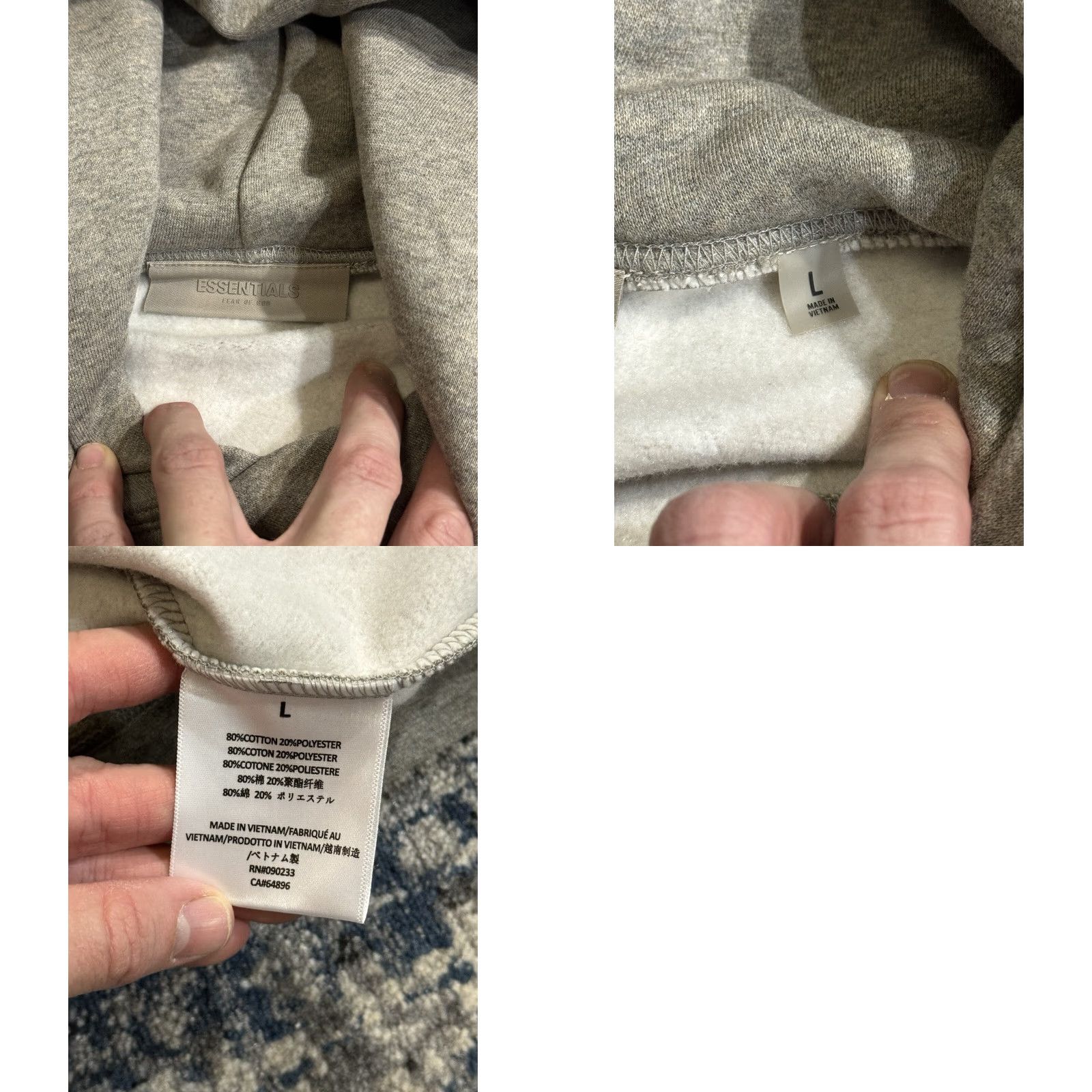 Essentials VINTAGE Fear Of God Essentials Hoodie FW22 Dark Oatmeal L Gray Logo Pullover Hooded Oversized Regular Men NWT Size US L / EU 52-54 / 3 - 8 Thumbnail