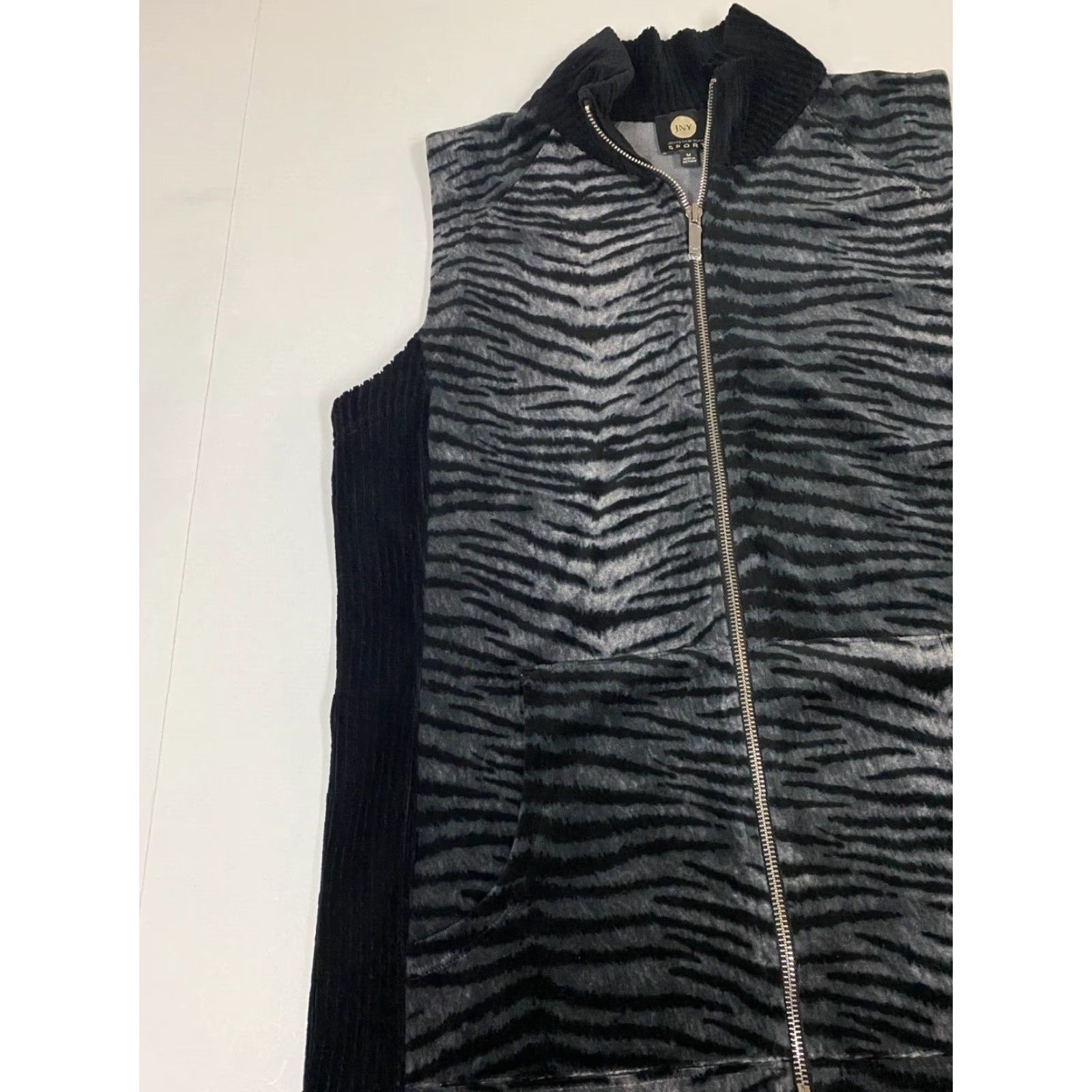 Jones New York Jones New York Womens Vest M Black Full Zip Sport Stretch Quilted Knit Sleeveless Jersey 2000s Womens Size M / US 6-8 / IT 42-44 - 3 Thumbnail